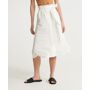 Superdry Eden Linen Skirt in White (Size: 10)