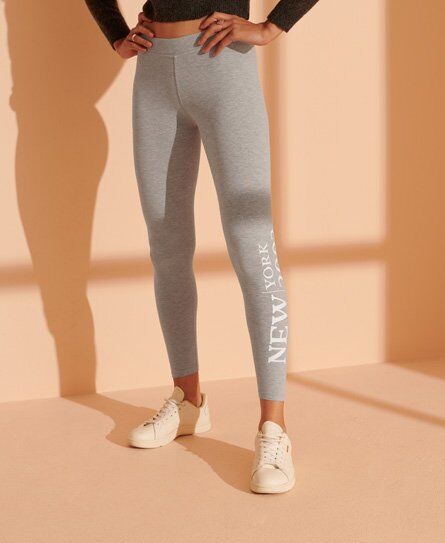 Superdry Fashion Graphic Legging in Grey (Size: 10)