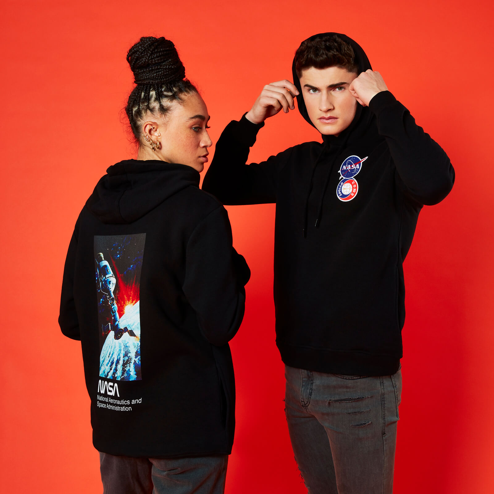 NASA Soyuz Unisex Hoodie - Black - S - Black NASA Soyuz Unisex Hoodie - Black - S - Black