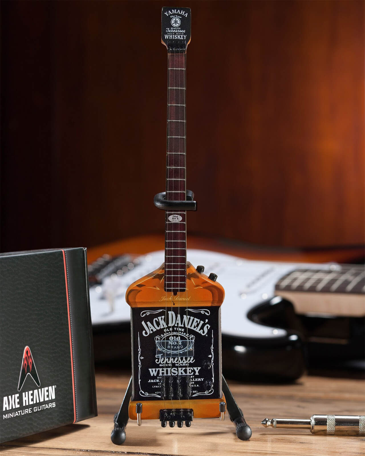 Axe Heaven Van Halen Michael Anthony Jack Daniel's Miniature Bass Guitar Replica Axe Heaven Van Halen Michael Anthony Jack Daniel's Miniature Bass Guitar Replica