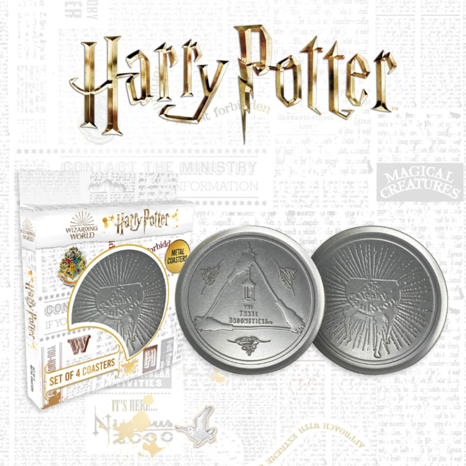 Harry Potter Metal Drinks Coasters Harry Potter Metal Drinks Coasters