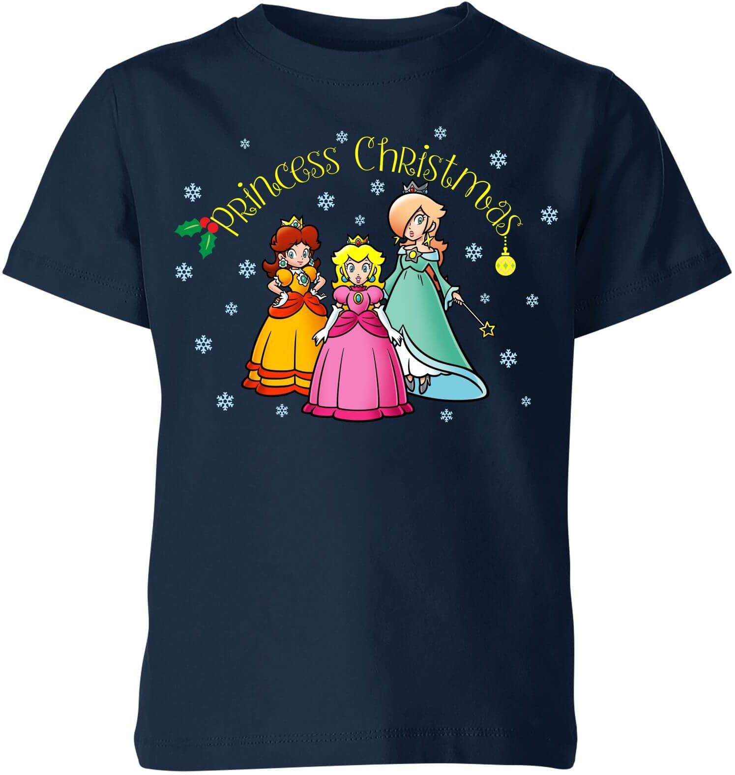 Nintendo Super Mario Princess Christmas Kid's T-Shirt - Navy - 9-10 Years - Navy Nintendo Super Mario Princess Christmas Kid's T-Shirt - Navy - 9-10 Years - Navy