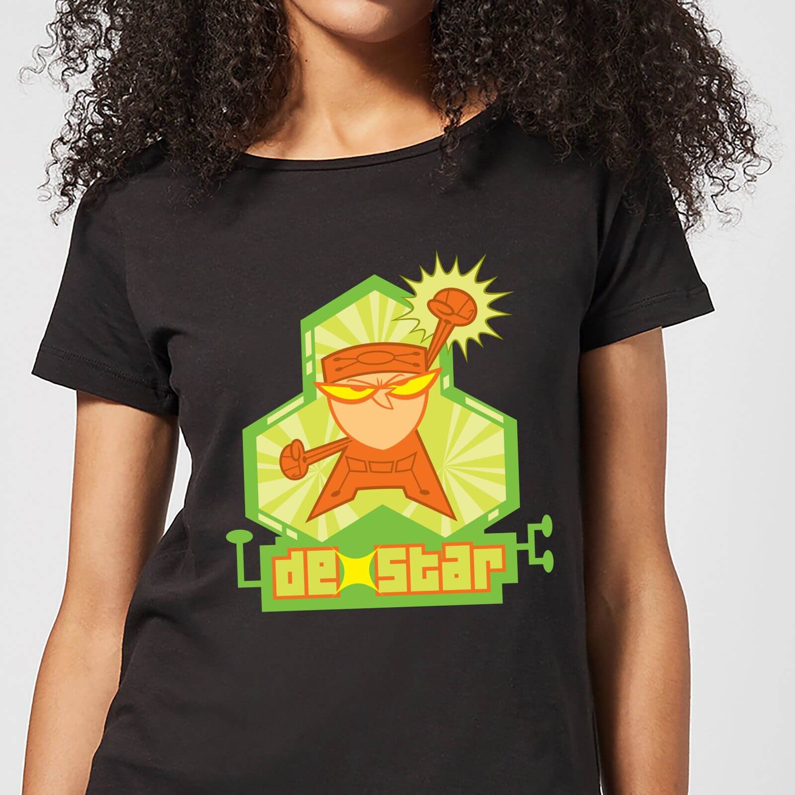Cartoon Network Dexters Lab DexStar Hero Women's T-Shirt - Black - S - Black Cartoon Network Dexters Lab DexStar Hero Women's T-Shirt - Black - S - Black