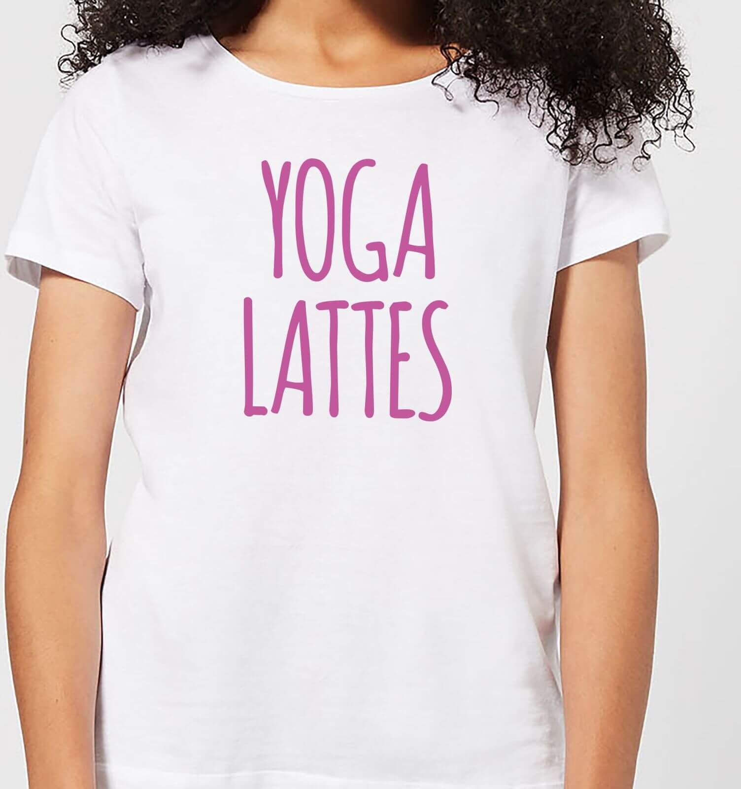 Fitness and Loungewear Yoga Lattes Women's T-Shirt - White - 5XL - White