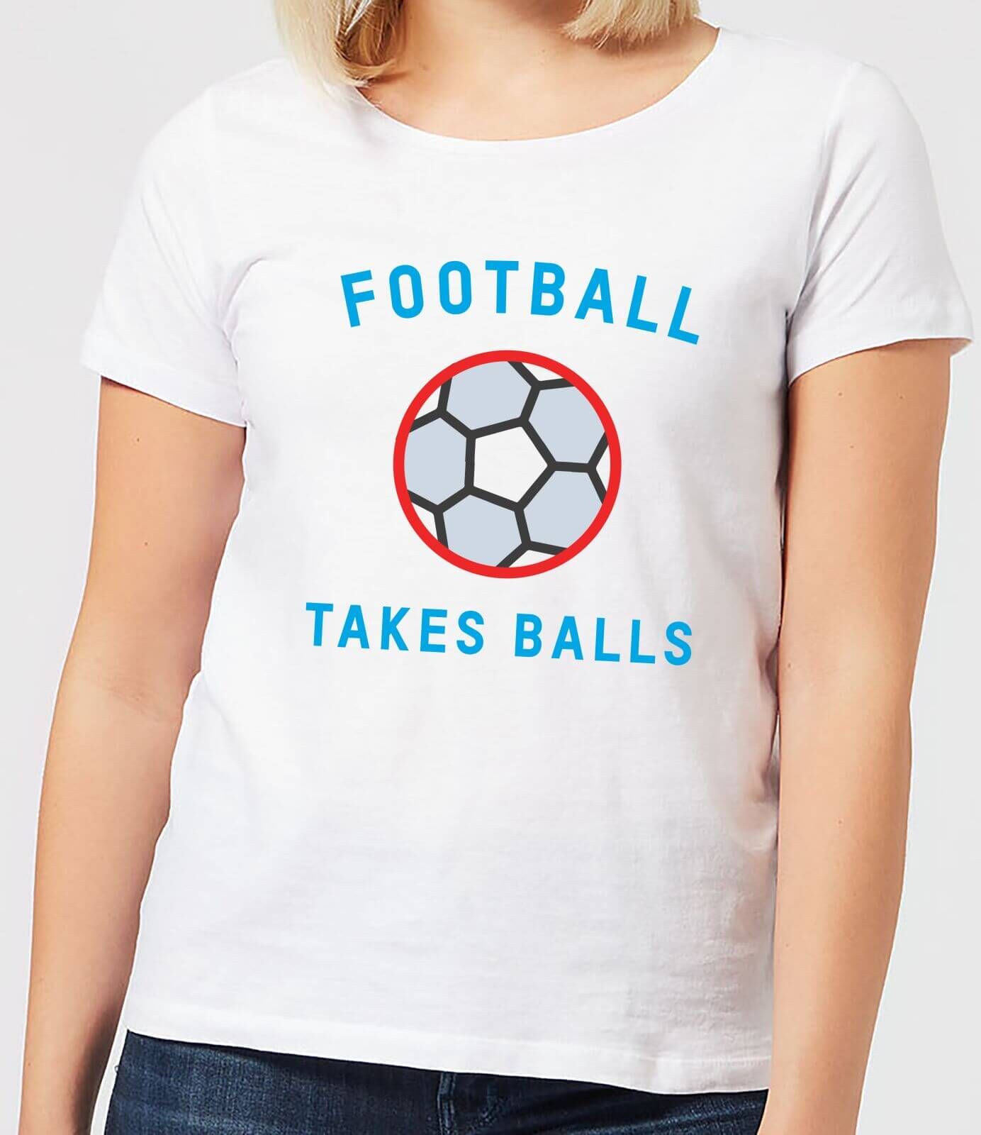 By IWOOT Football Takes Balls Women's T-Shirt - White - 3XL - White By IWOOT Football Takes Balls Women's T-Shirt - White - 3XL - White