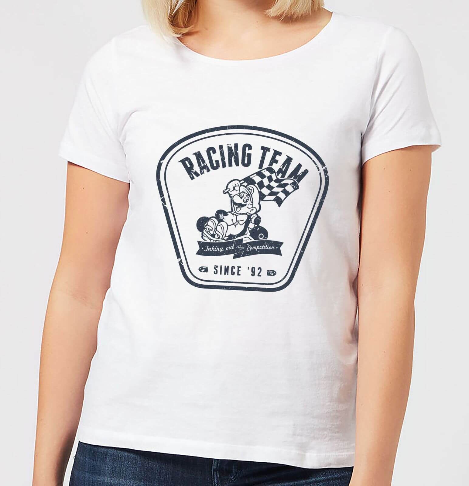 Nintendo Mario Kart Racing Team Women's T-Shirt - White - 5XL - White Nintendo Mario Kart Racing Team Women's T-Shirt - White - 5XL - White