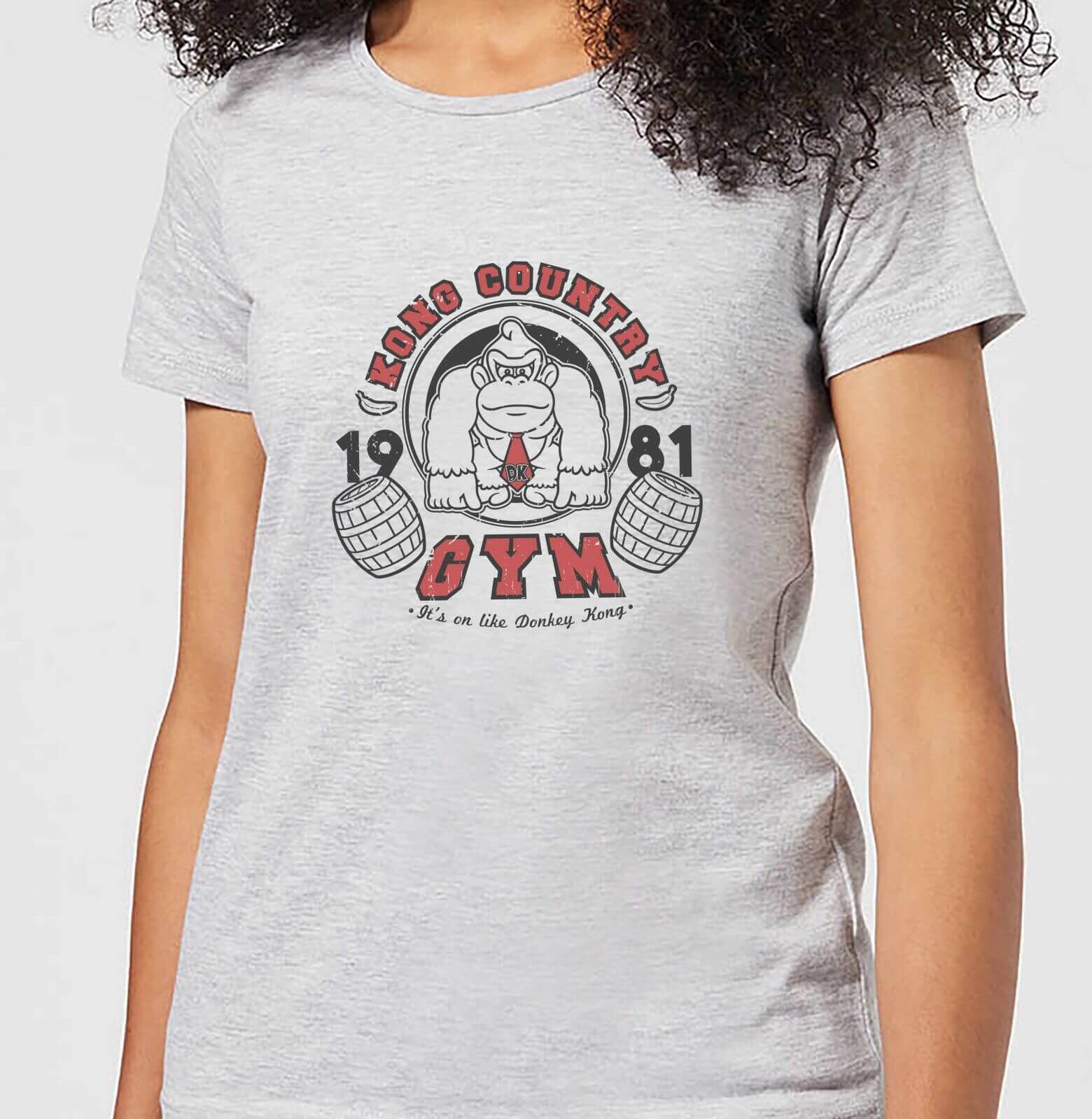 Nintendo Donkey Kong Gym Women's T-Shirt - Grey - 3XL - Grey Nintendo Donkey Kong Gym Women's T-Shirt - Grey - 3XL - Grey