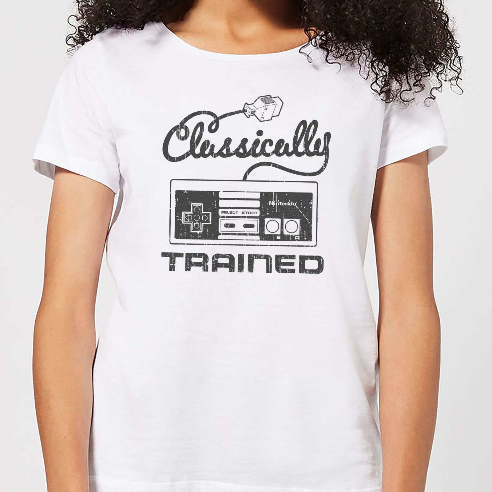 Nintendo Super Mario Retro Classically Trained Women's T-Shirt - White - 4XL - White Nintendo Super Mario Retro Classically Trained Women's T-Shirt - White - 4XL - White