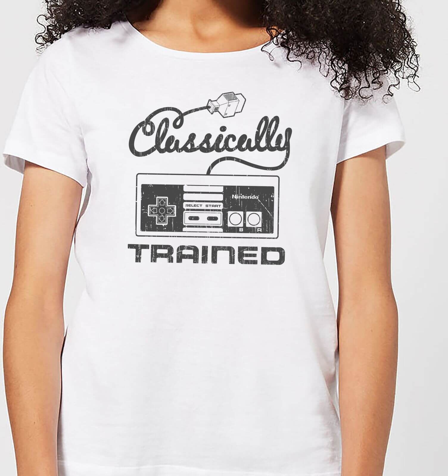 Nintendo Super Mario Retro Classically Trained Women's T-Shirt - White - 5XL - White Nintendo Super Mario Retro Classically Trained Women's T-Shirt - White - 5XL - White