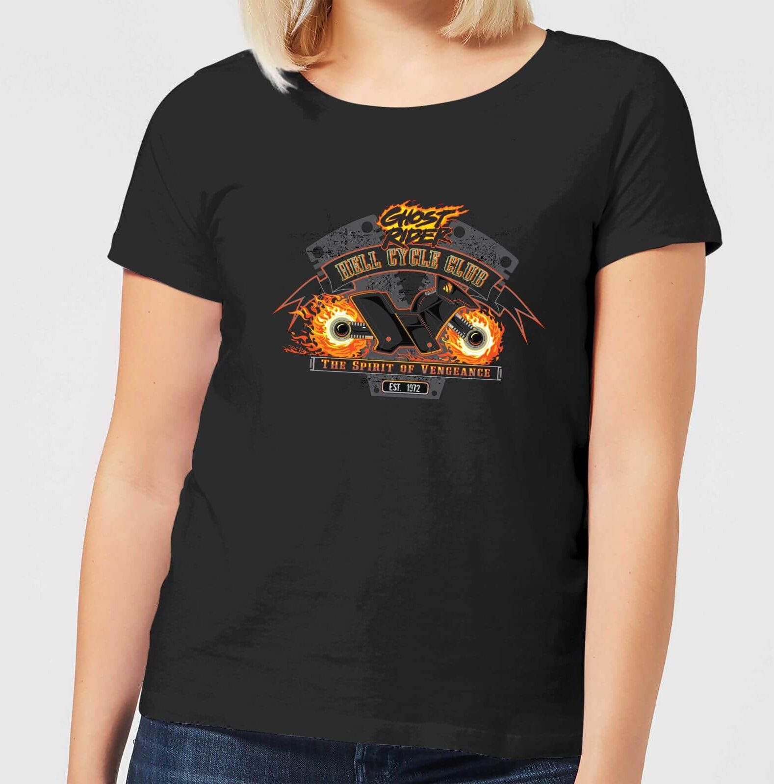 Marvel Ghost Rider Hell Cycle Club Women's T-Shirt - Black - 5XL - Black Marvel Ghost Rider Hell Cycle Club Women's T-Shirt - Black - 5XL - Black