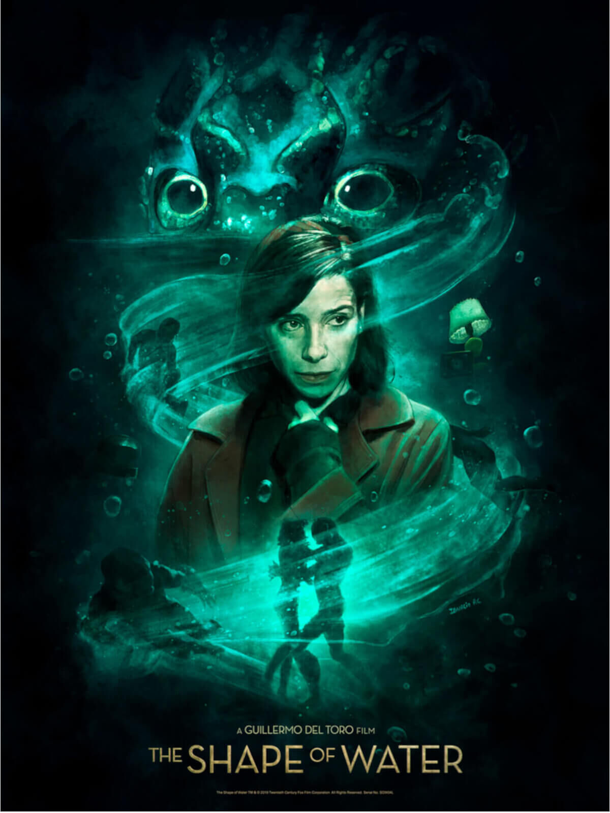 Zavvi Gallery Shape of Water 'The Way He Looks at me' Lithograph Print by Ignacio RC