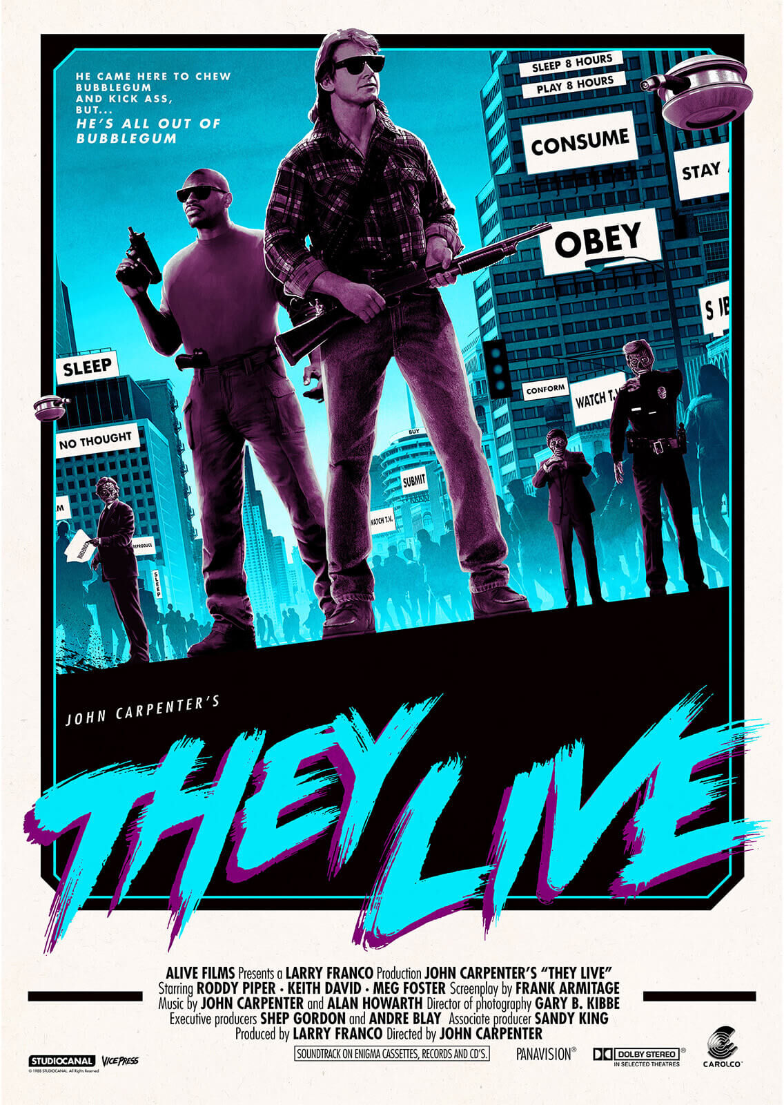 Zavvi Gallery John Carpenter's - They Live Lithograph by Matt Ferguson Zavvi Gallery John Carpenter's - They Live Lithograph by Matt Ferguson