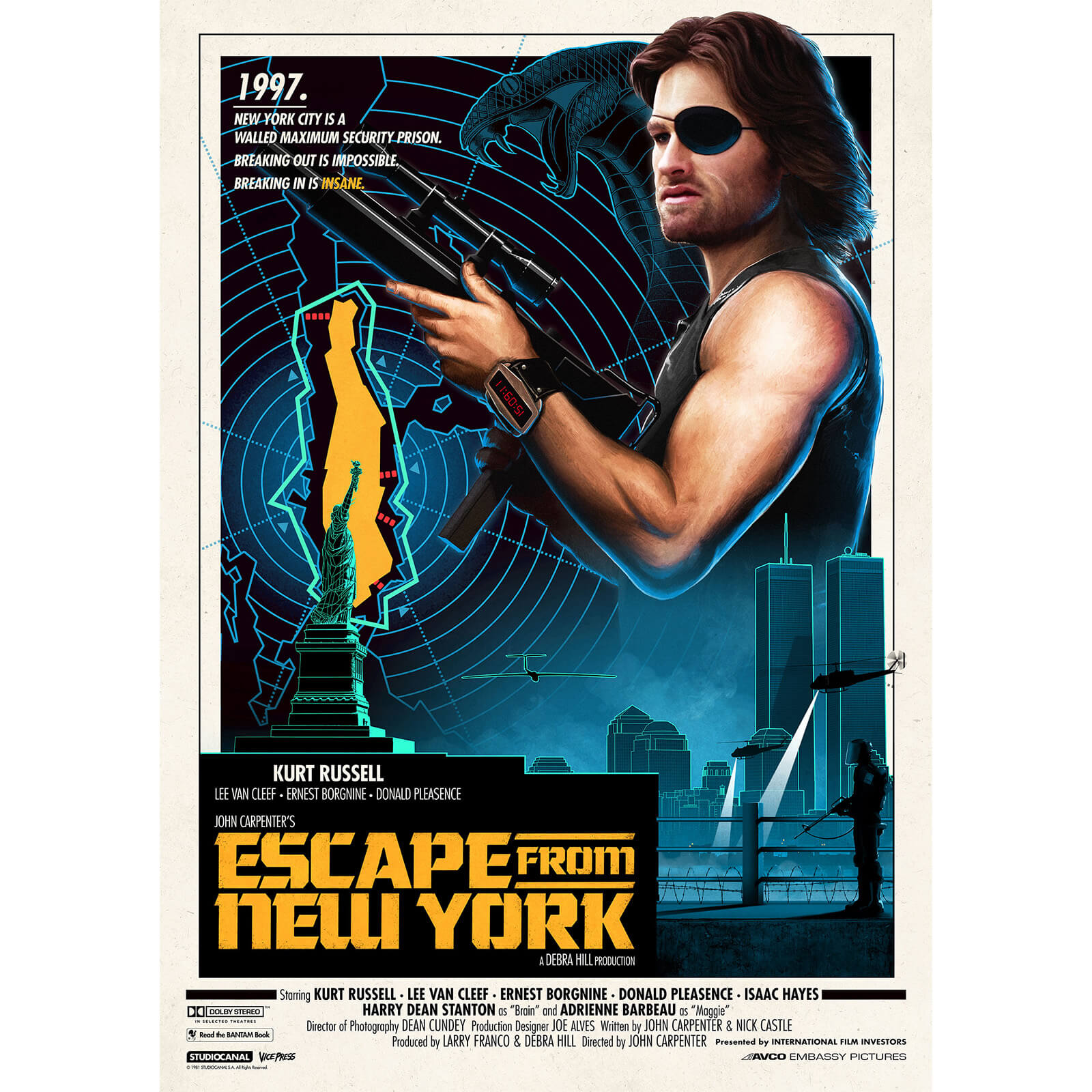 Zavvi Gallery John Carpenter's - Escape From New York Lithograph by Matt Ferguson