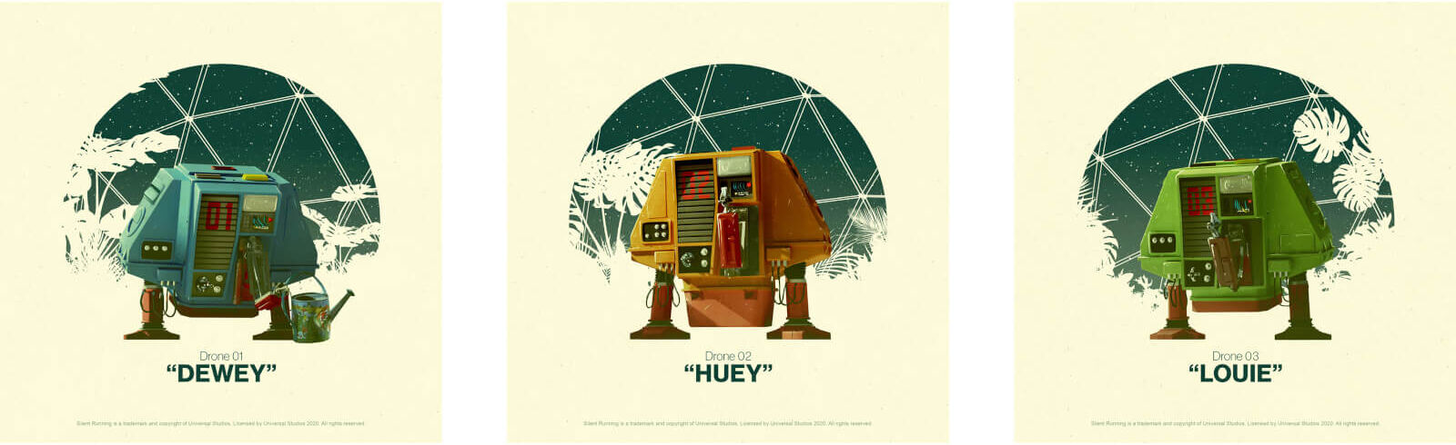 Zavvi Gallery Silent Running Giclee (Set of 3) by Matt Ferguson