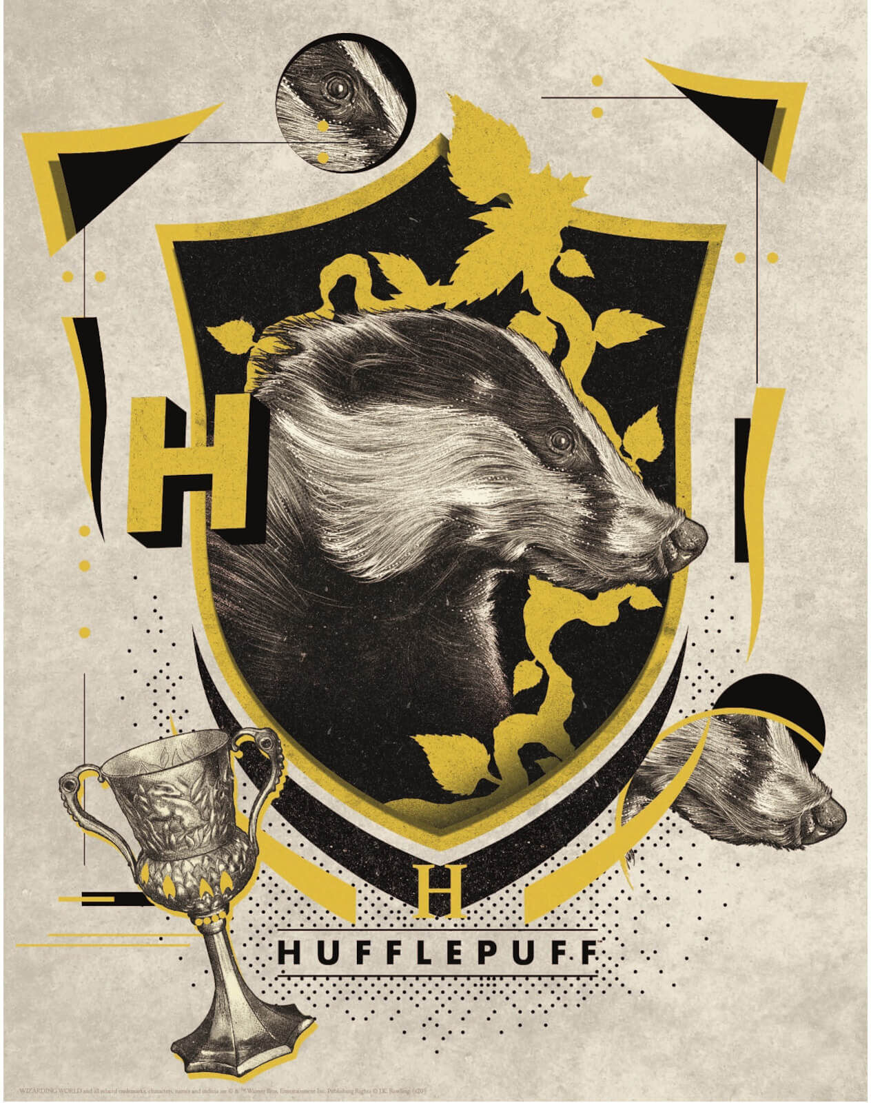 Harry Potter Art Print : Hufflepuff Crest Harry Potter Art Print : Hufflepuff Crest