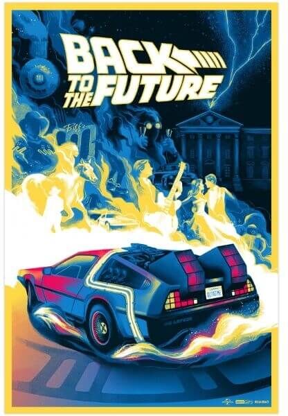 Zavvi Gallery Back to the Future Screenprint by Bella Grace Zavvi Gallery Back to the Future Screenprint by Bella Grace