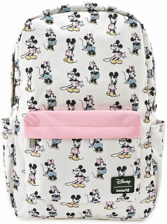 Loungefly Disney Pastel Minnie Mickey Aop Nylon Backpack