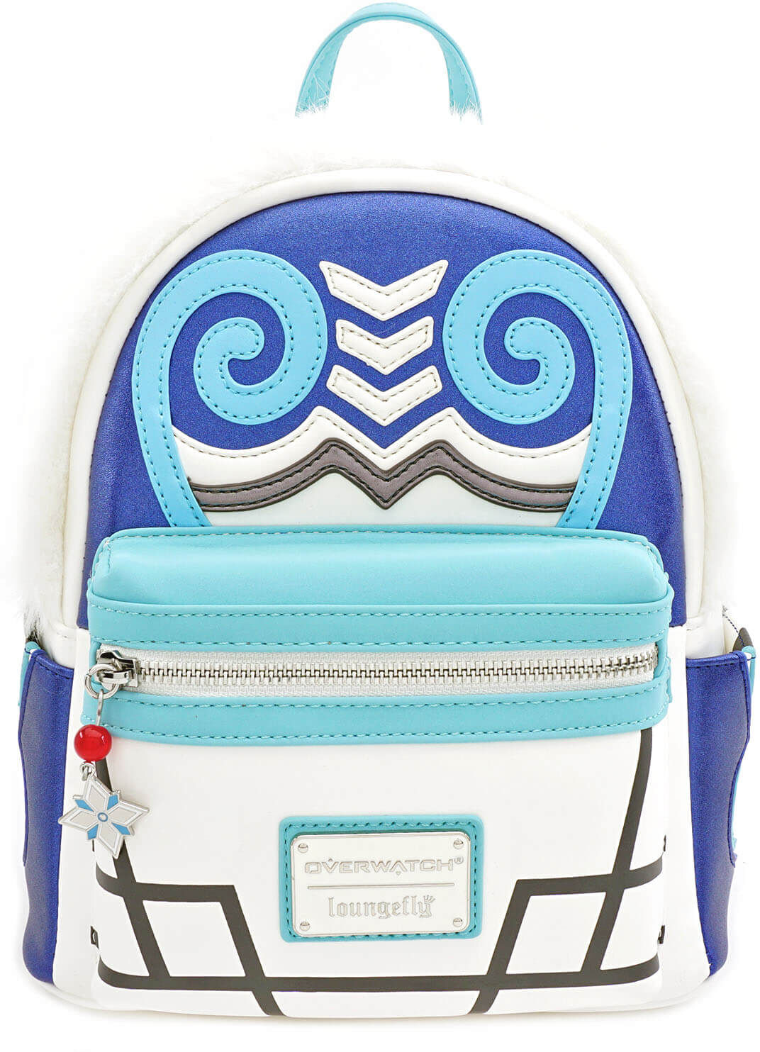 Loungefly Overwatch Faux Leather Mini Backpack With Faux Fur Trim