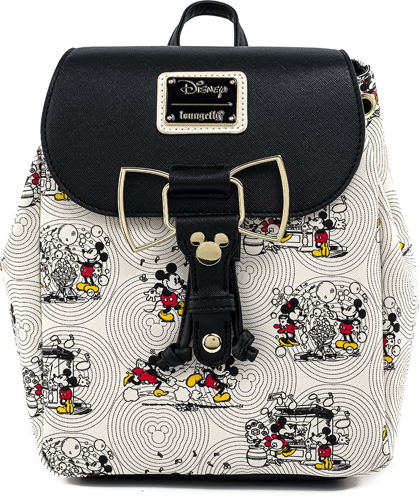 Loungefly Disney Minnie Mickey Bow Hardware Aop Backpack