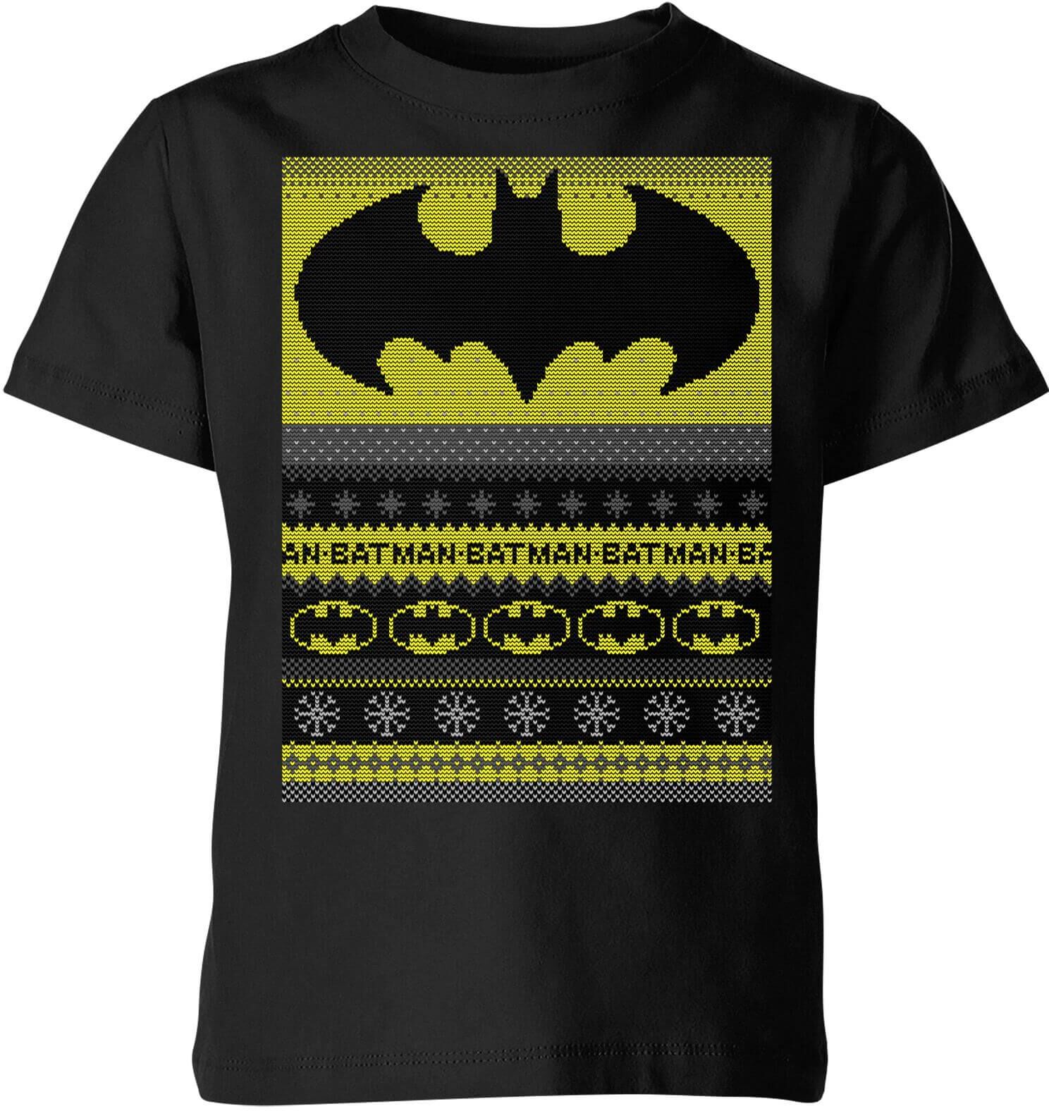 DC Comics Batman Kids' Christmas T-Shirt - Black - 11-12 Years - Black DC Comics Batman Kids' Christmas T-Shirt - Black - 11-12 Years - Black