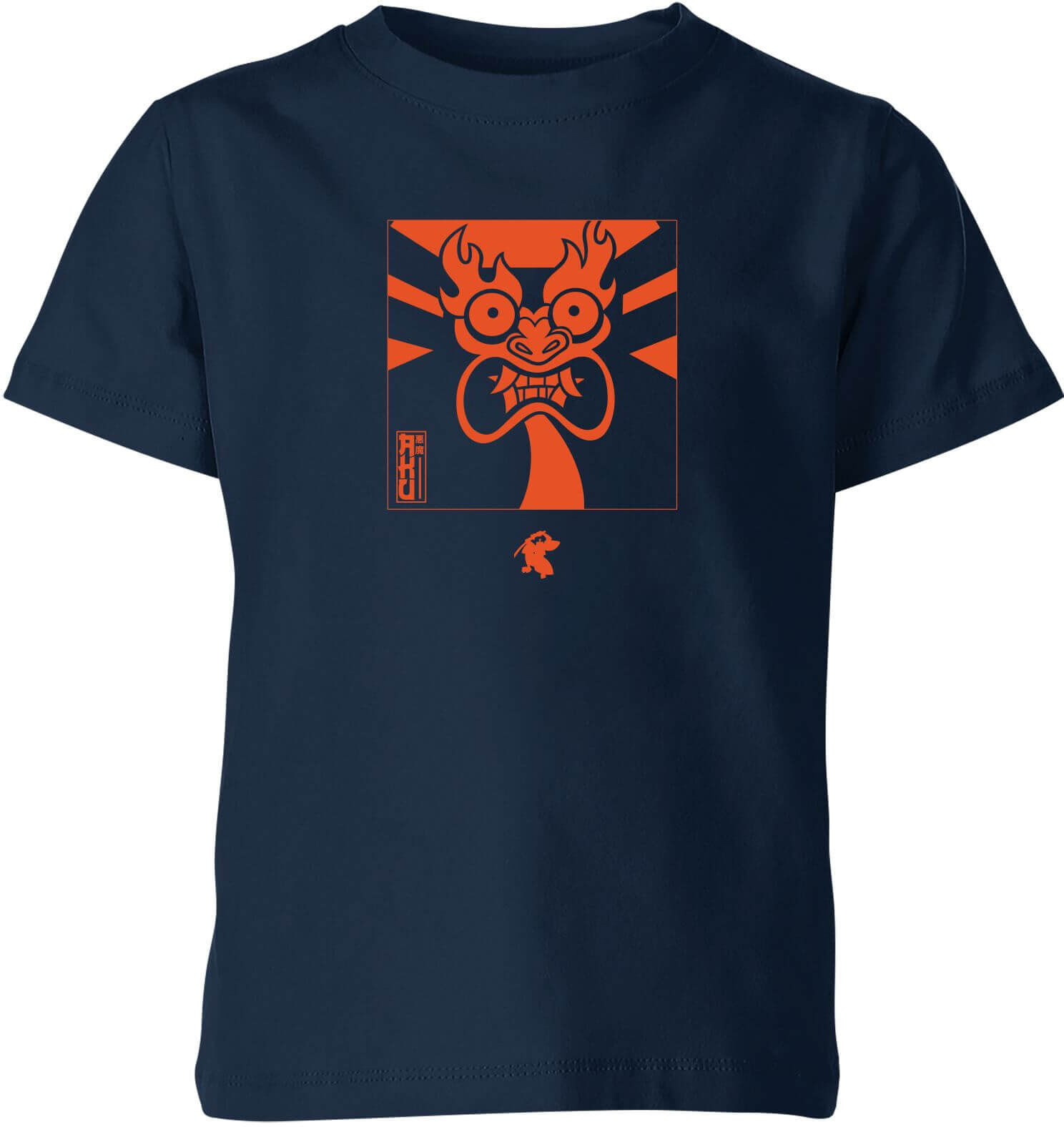 Cartoon Network Samurai Jack Aku Kanji Kids' T-Shirt - Navy - 5-6 Years - Navy