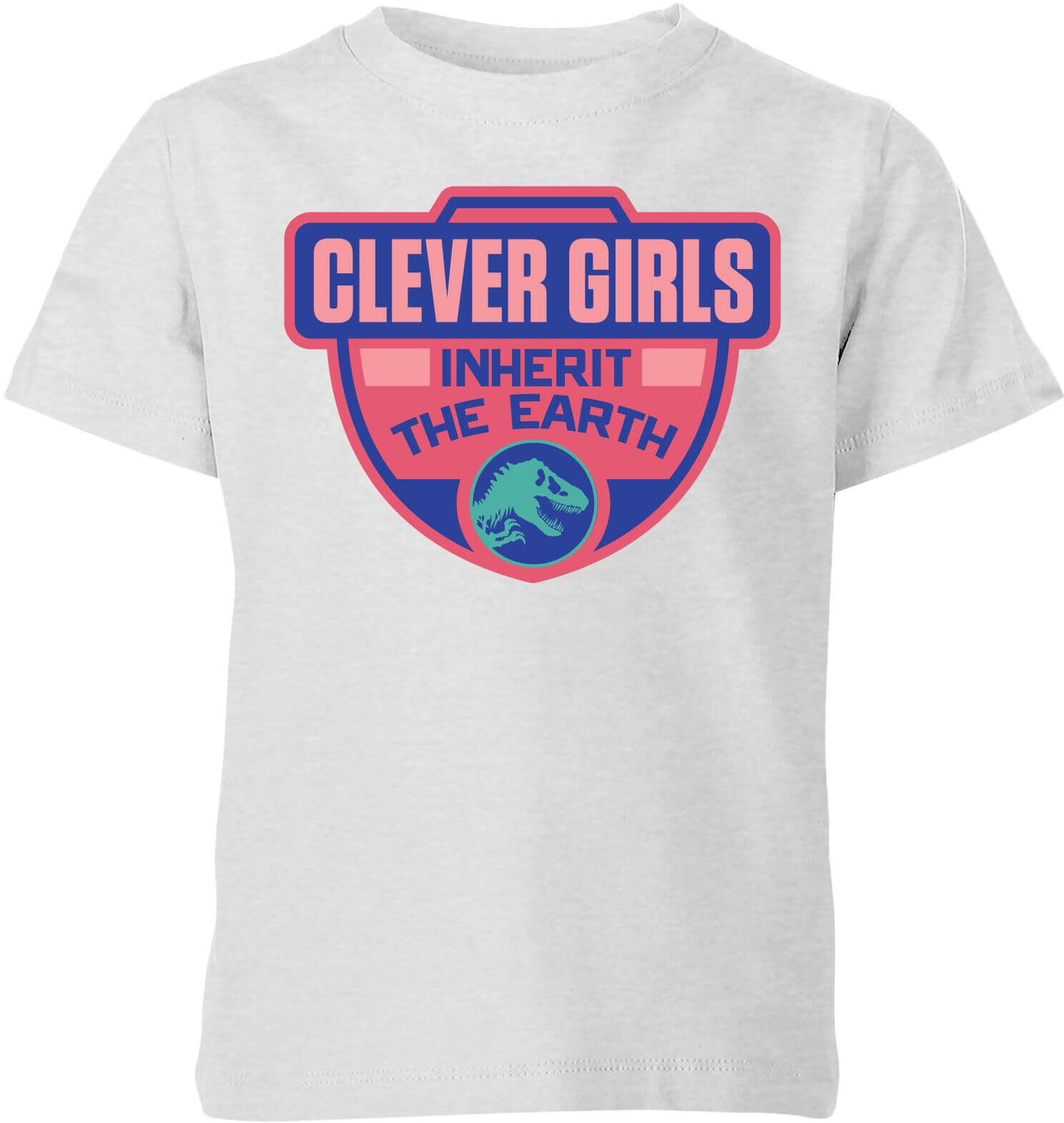 Jurassic Park Clever Girls Inherit The Earth Kids' T-Shirt - Grey - 7-8 Years - Grey Jurassic Park Clever Girls Inherit The Earth Kids' T-Shirt - Grey - 7-8 Years - Grey
