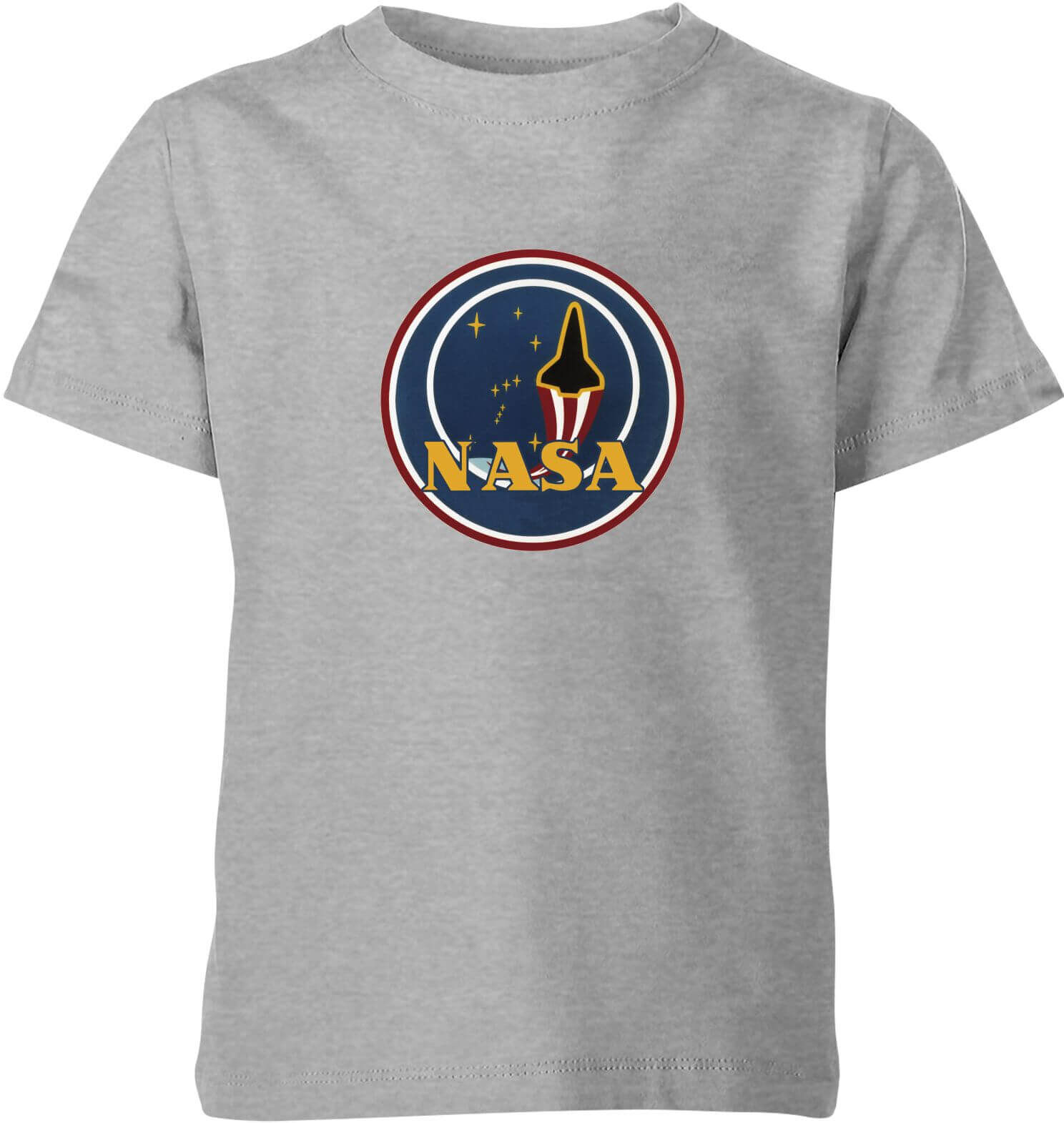 NASA JM Patch Kids' T-Shirt - Grey - 11-12 Years - Grey NASA JM Patch Kids' T-Shirt - Grey - 11-12 Years - Grey