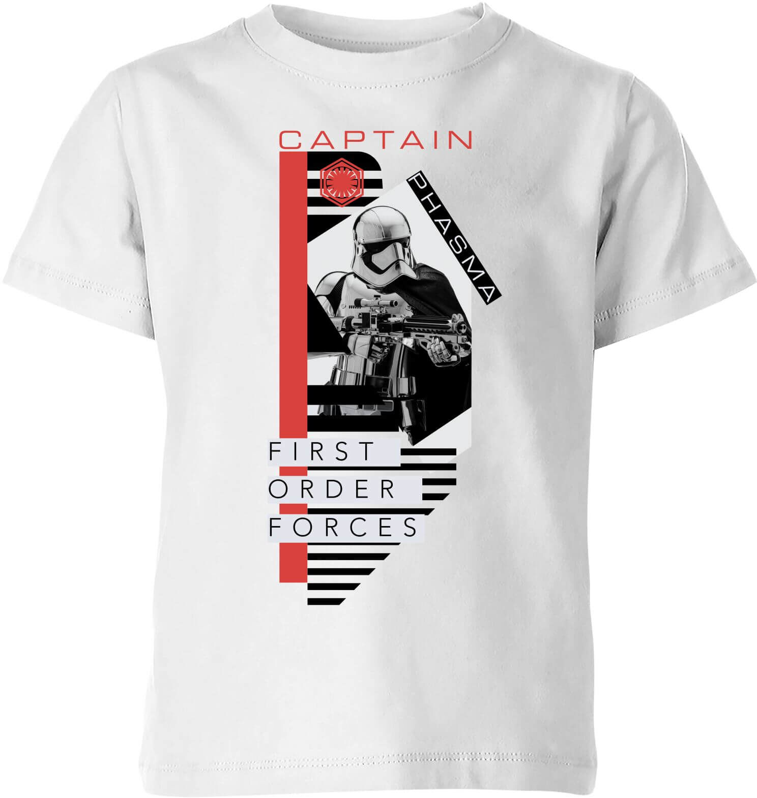 Star Wars Captain Phasma Kids' T-Shirt - White - 5-6 Years - White Star Wars Captain Phasma Kids' T-Shirt - White - 5-6 Years - White