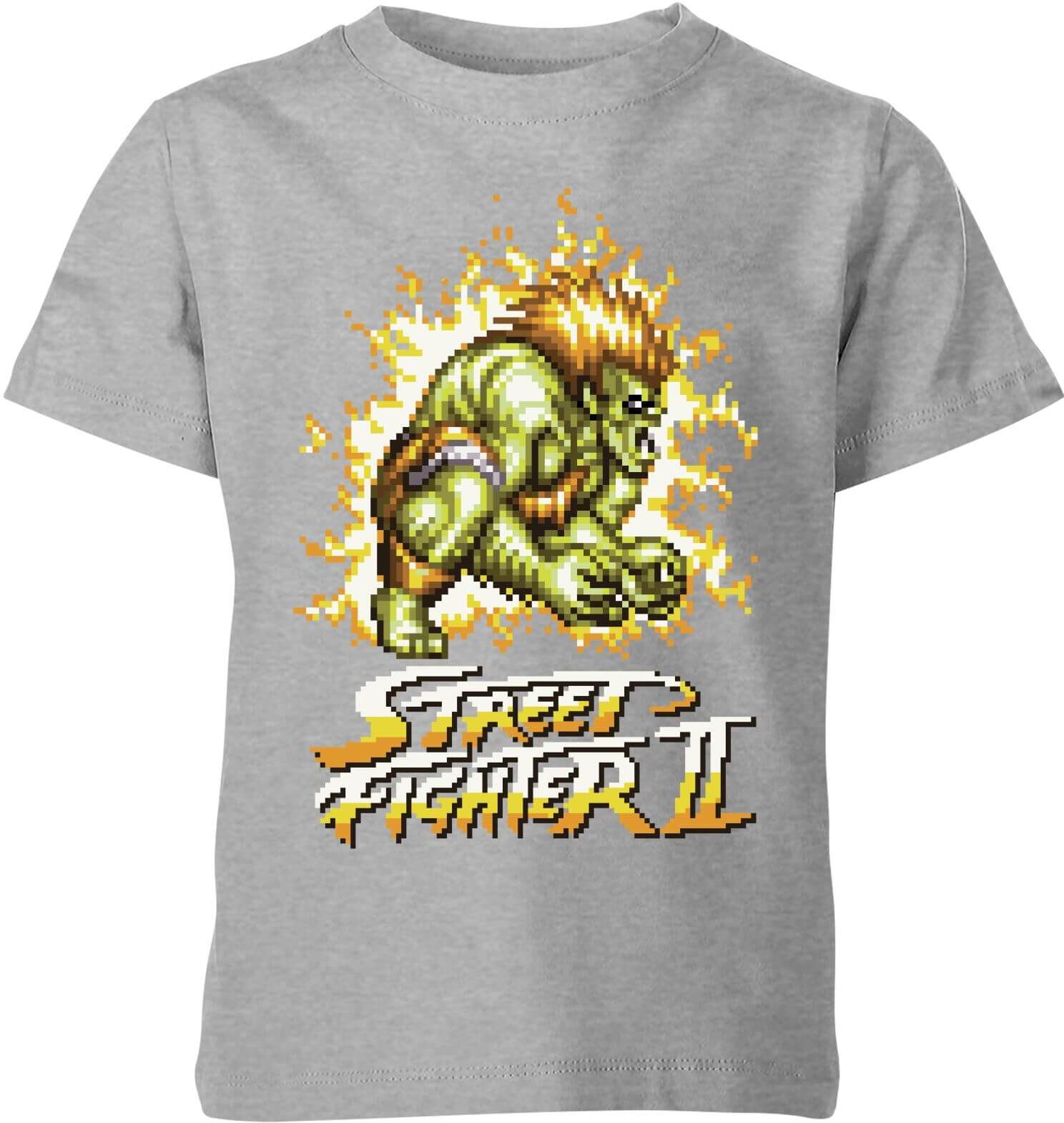 Street Fighter Blanka 16-bit Kids' T-Shirt - Grey - 5-6 Years - Grey Street Fighter Blanka 16-bit Kids' T-Shirt - Grey - 5-6 Years - Grey
