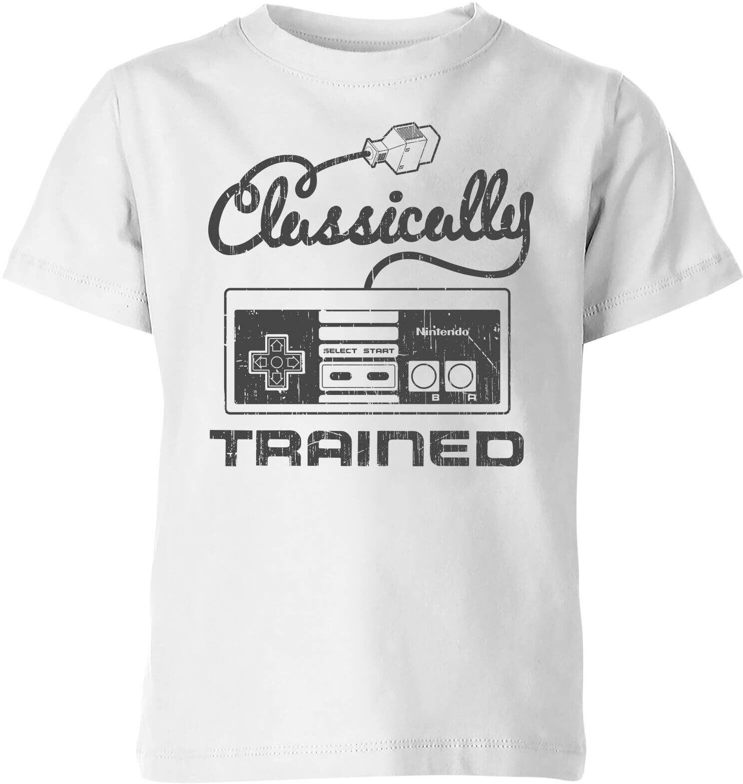 Nintendo Retro Classically Trained Kid's T-Shirt - White - 11-12 Years - White Nintendo Retro Classically Trained Kid's T-Shirt - White - 11-12 Years - White