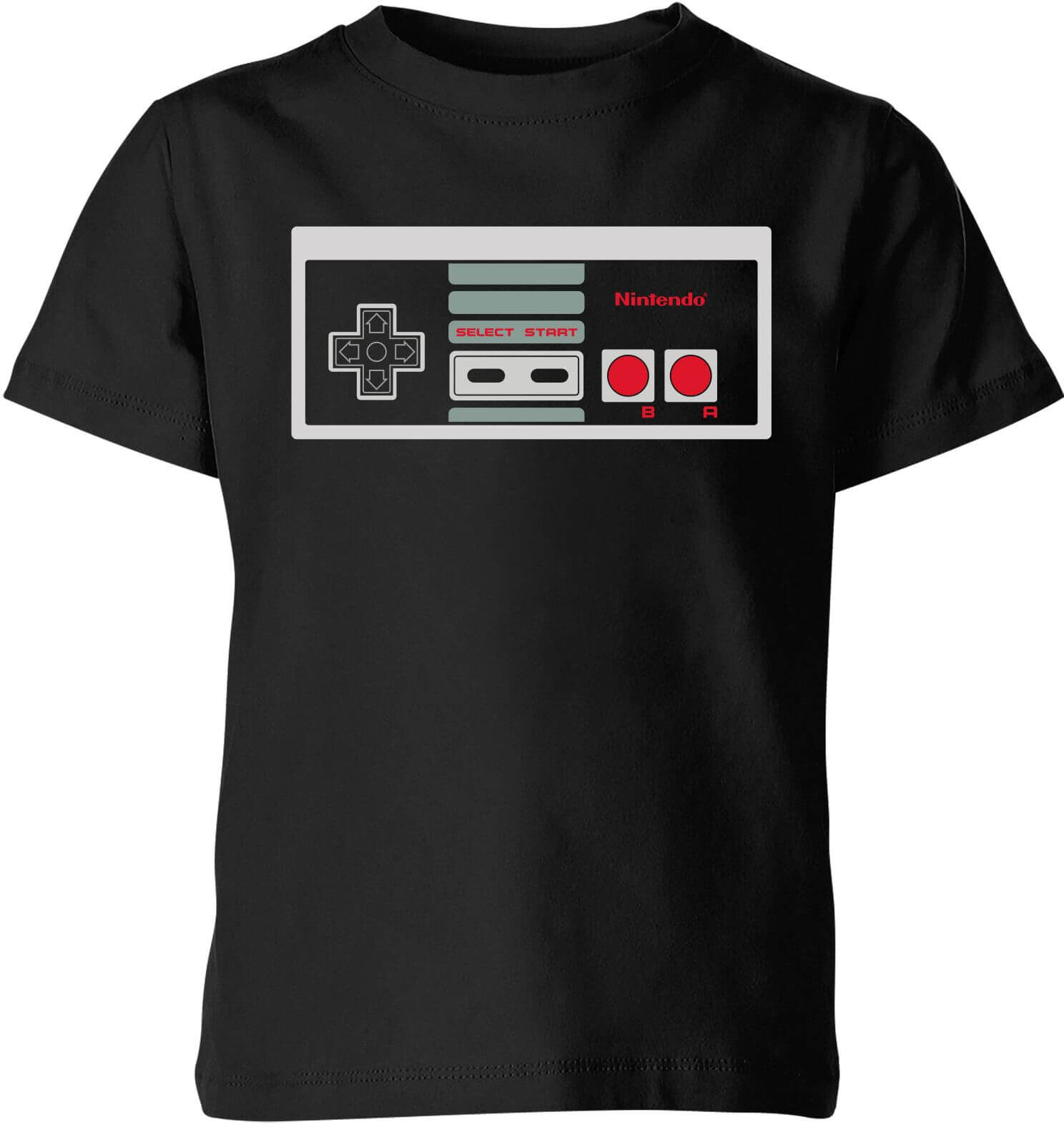 Nintendo NES Controller Chest Kid's T-Shirt - Black - 7-8 Years - Black Nintendo NES Controller Chest Kid's T-Shirt - Black - 7-8 Years - Black