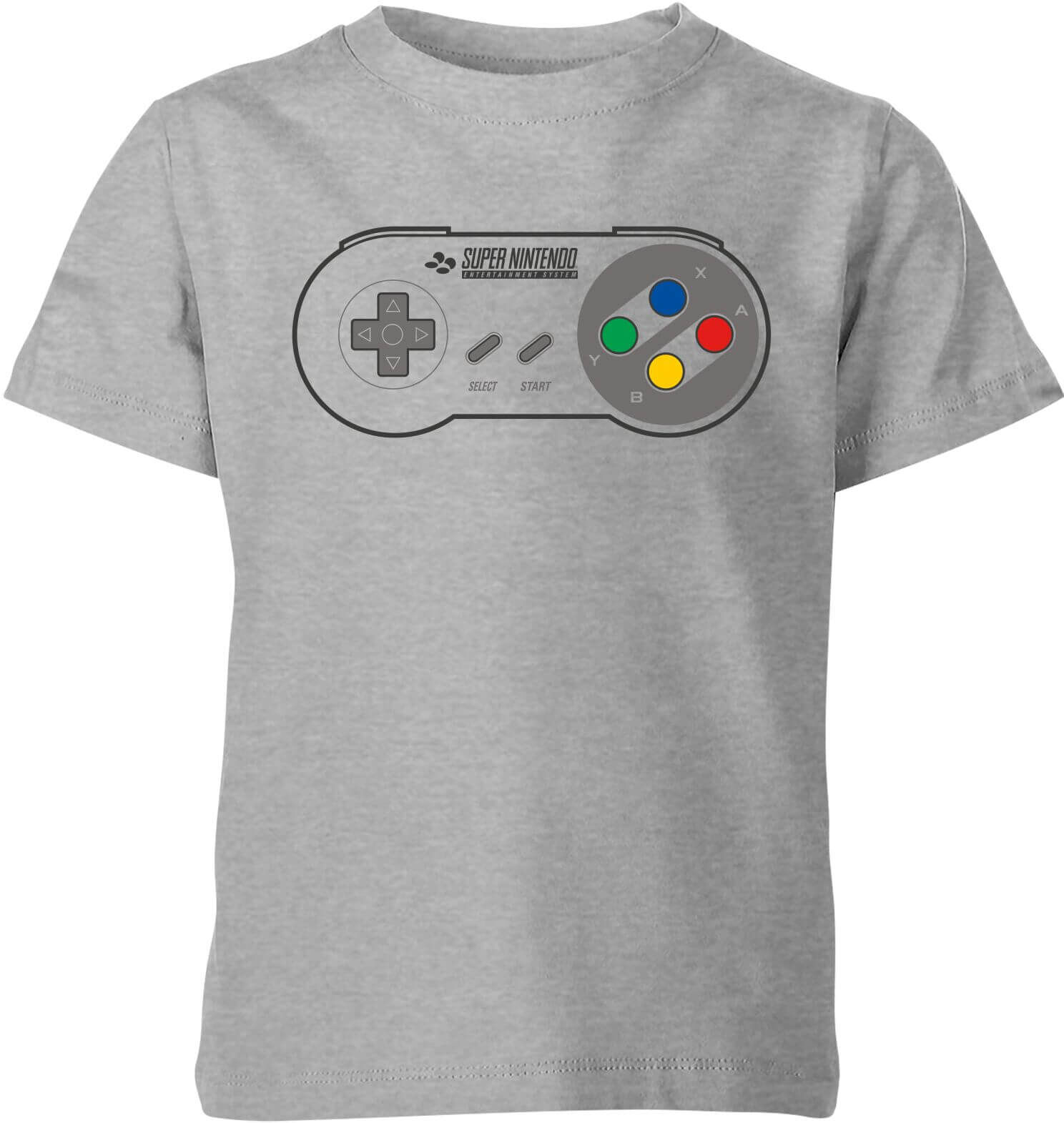 Nintendo SNES Controller Pad Kid's T-Shirt - Grey - 11-12 Years - Grey Nintendo SNES Controller Pad Kid's T-Shirt - Grey - 11-12 Years - Grey