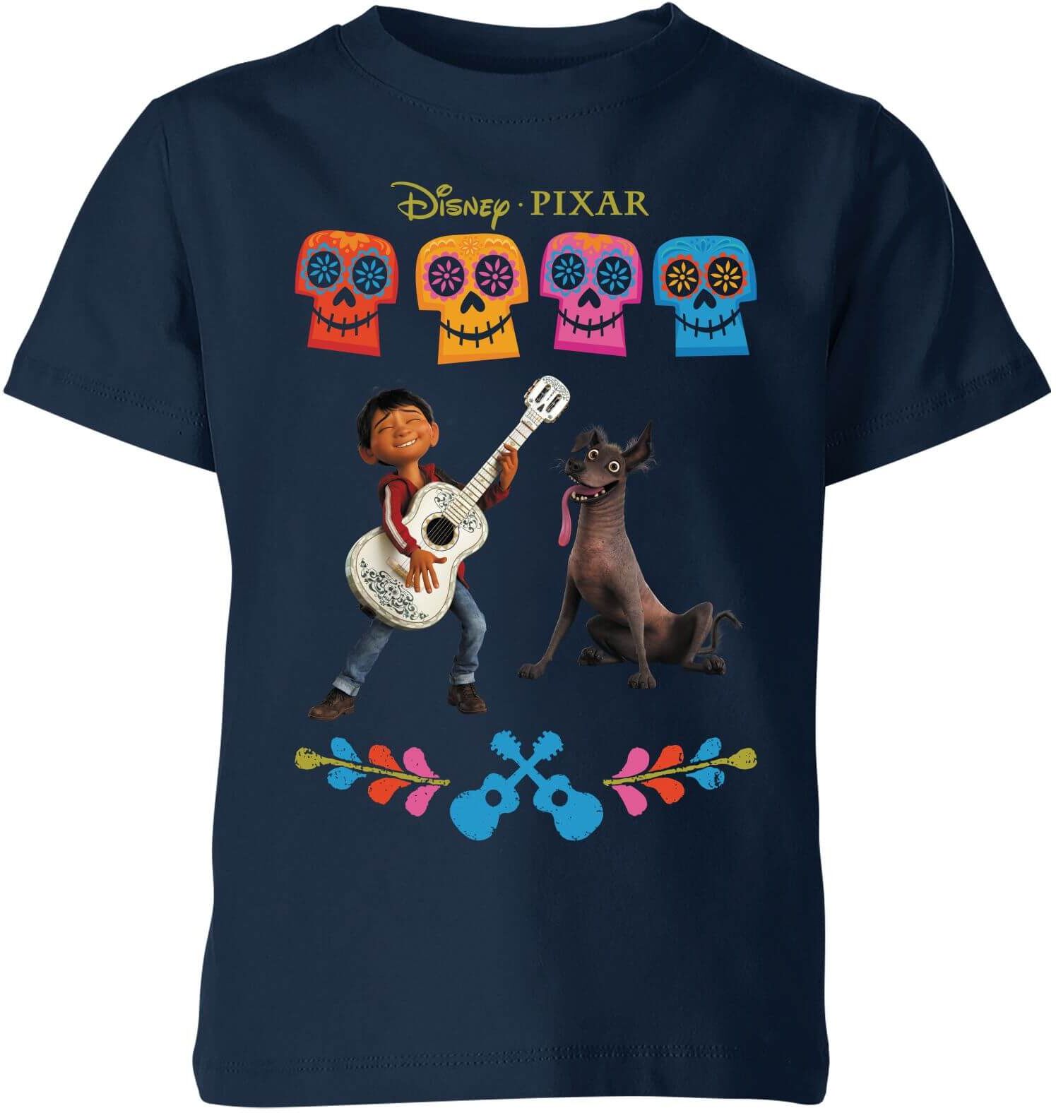 Pixar Coco Miguel Logo Kids' T-Shirt - Navy - 11-12 Years - Navy Pixar Coco Miguel Logo Kids' T-Shirt - Navy - 11-12 Years - Navy
