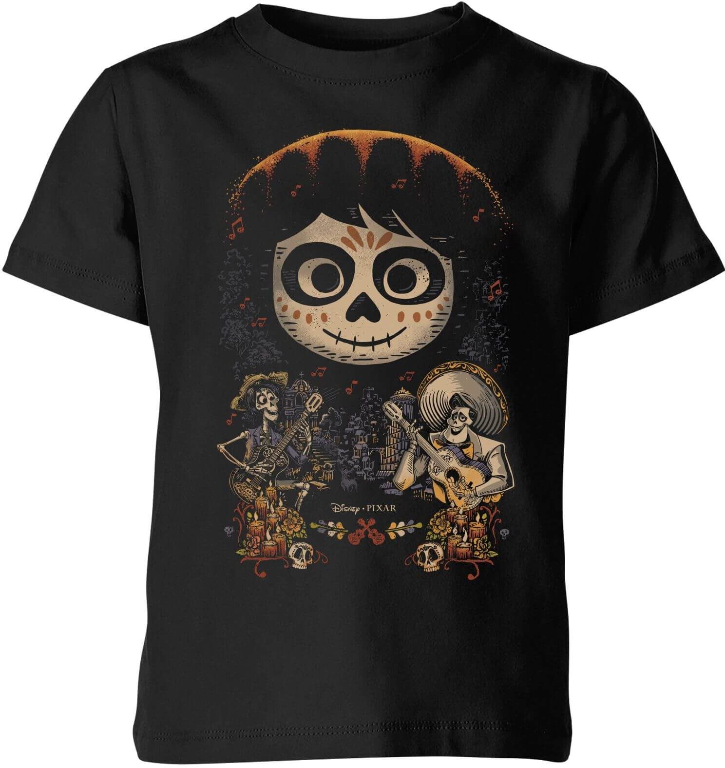 Pixar Coco Miguel Face Poster Kids' T-Shirt - Black - 9-10 Years - Black Pixar Coco Miguel Face Poster Kids' T-Shirt - Black - 9-10 Years - Black