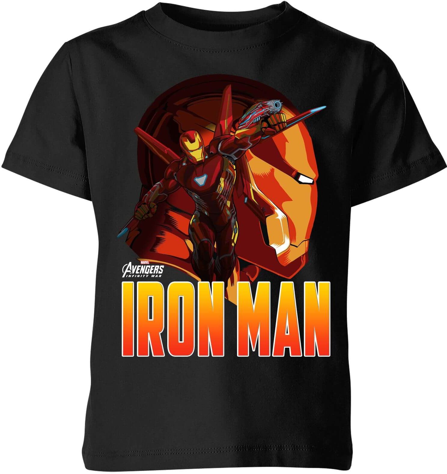 Marvel Avengers Iron Man Kids' T-Shirt - Black - 7-8 Years - Black