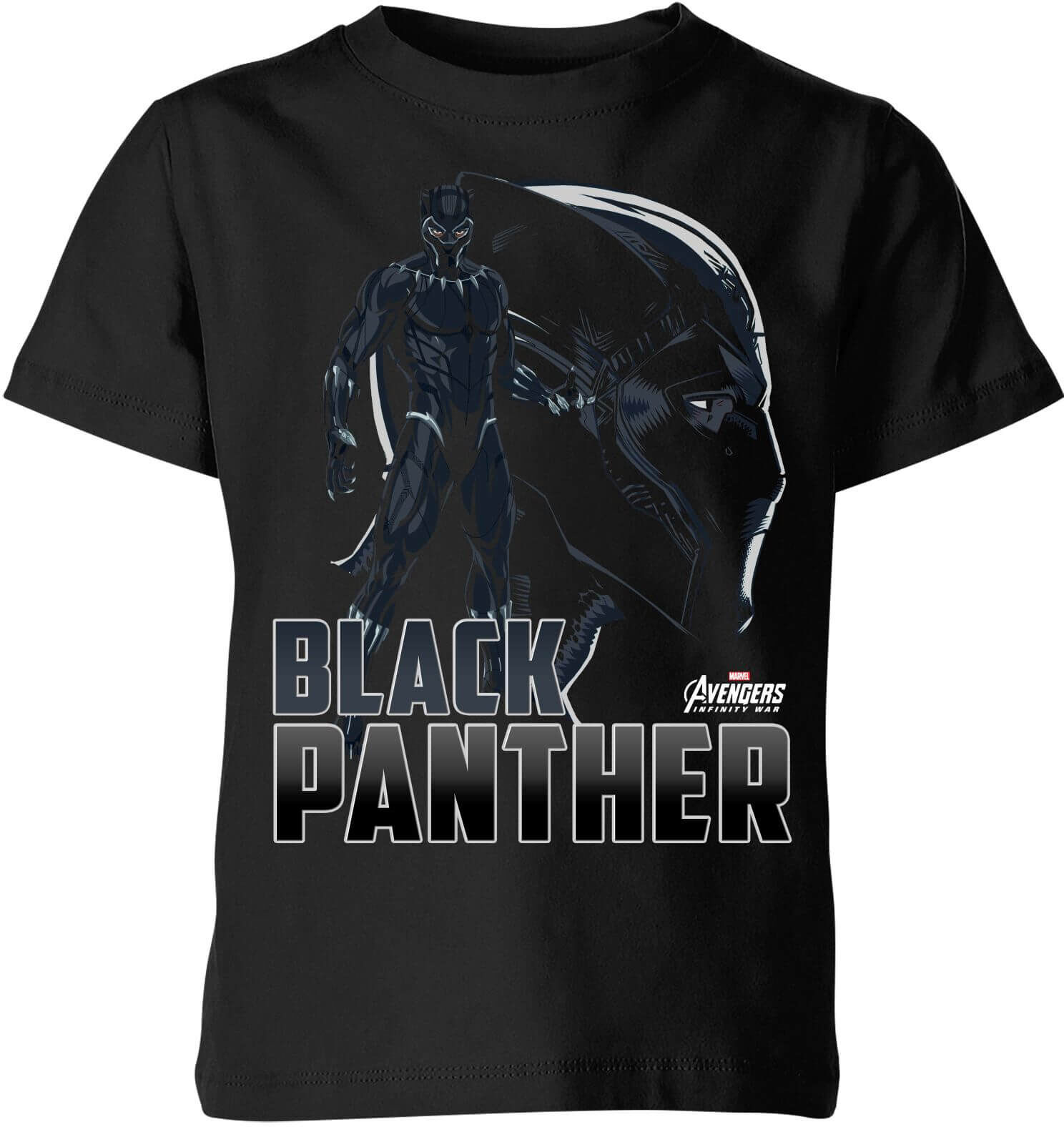 Marvel Avengers Black Panther Kids' T-Shirt - Black - 3-4 Years - Black Marvel Avengers Black Panther Kids' T-Shirt - Black - 3-4 Years - Black