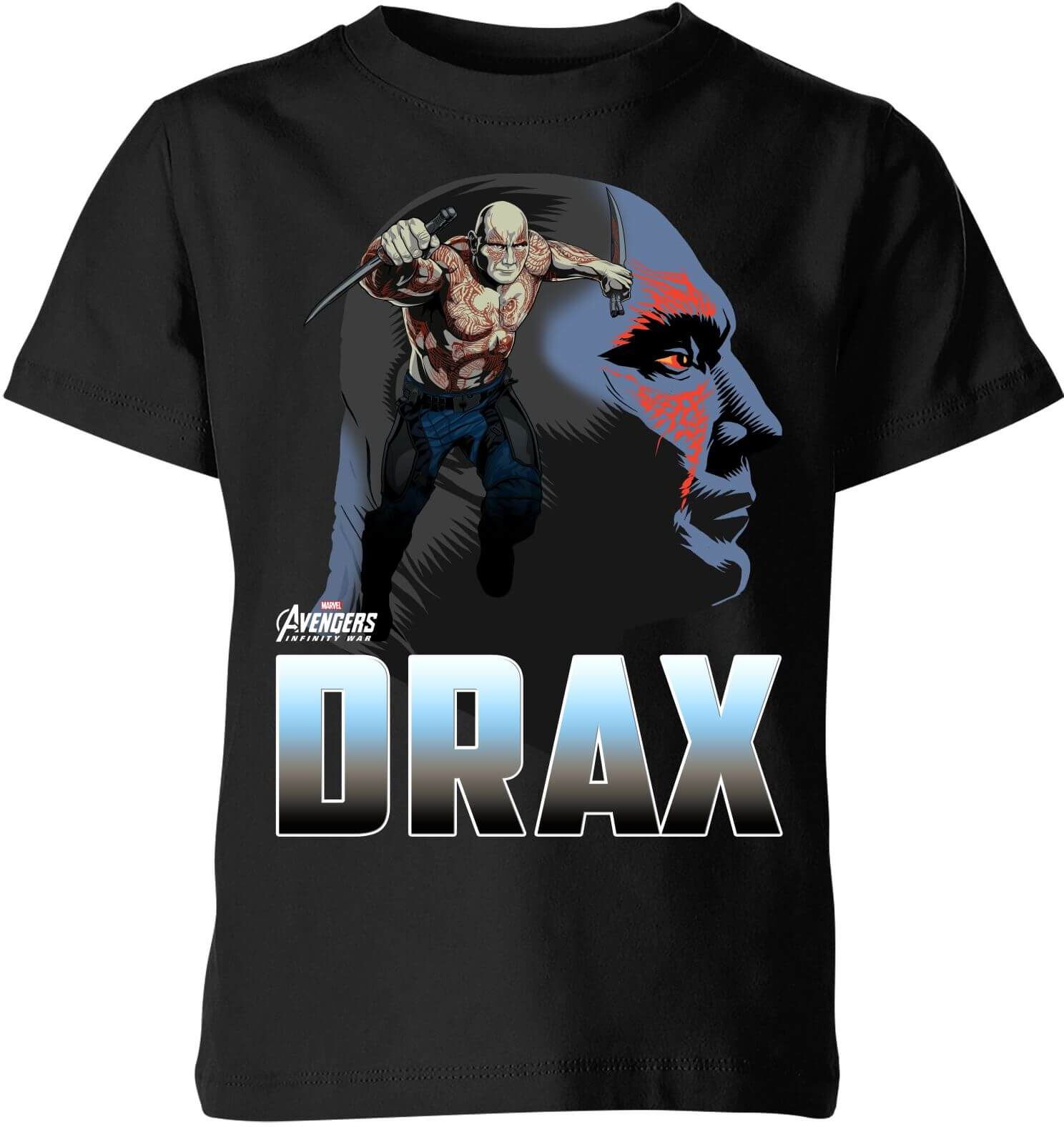 Marvel Avengers Drax Kids' T-Shirt - Black - 3-4 Years - Black Marvel Avengers Drax Kids' T-Shirt - Black - 3-4 Years - Black