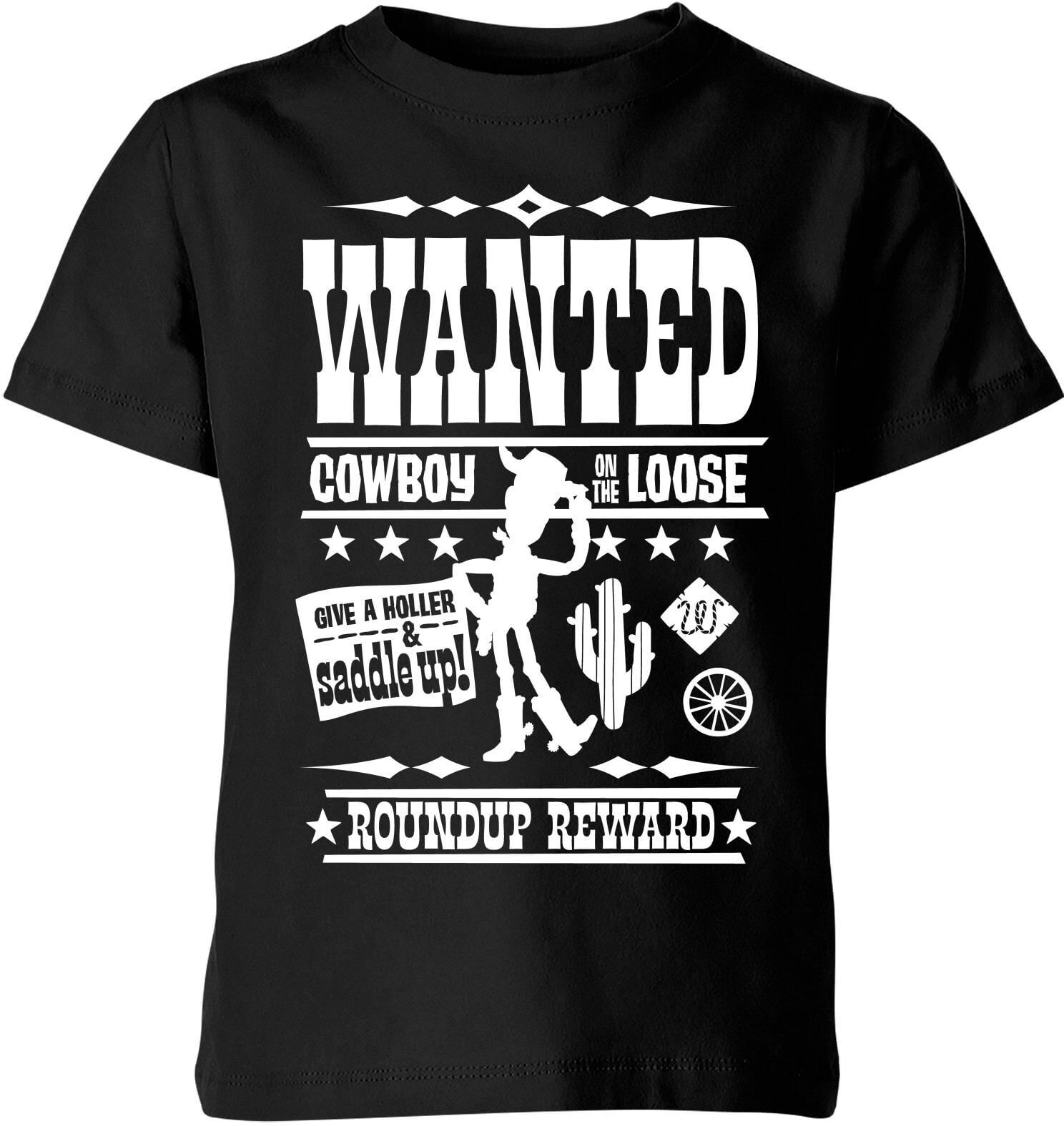 Pixar Toy Story Wanted Poster Kids' T-Shirt - Black - 3-4 Years - Black Pixar Toy Story Wanted Poster Kids' T-Shirt - Black - 3-4 Years - Black
