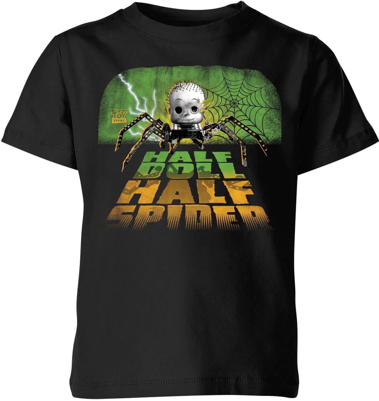 Pixar Toy Story Half Doll Half Spider Kids' T-Shirt - Black - 9-10 Years - Black Pixar Toy Story Half Doll Half Spider Kids' T-Shirt - Black - 9-10 Years - Black