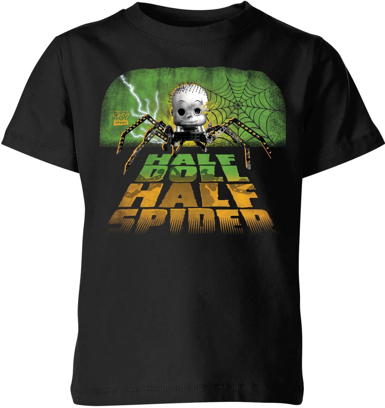 Pixar Toy Story Half Doll Half Spider Kids' T-Shirt - Black - 9-10 Years - Black