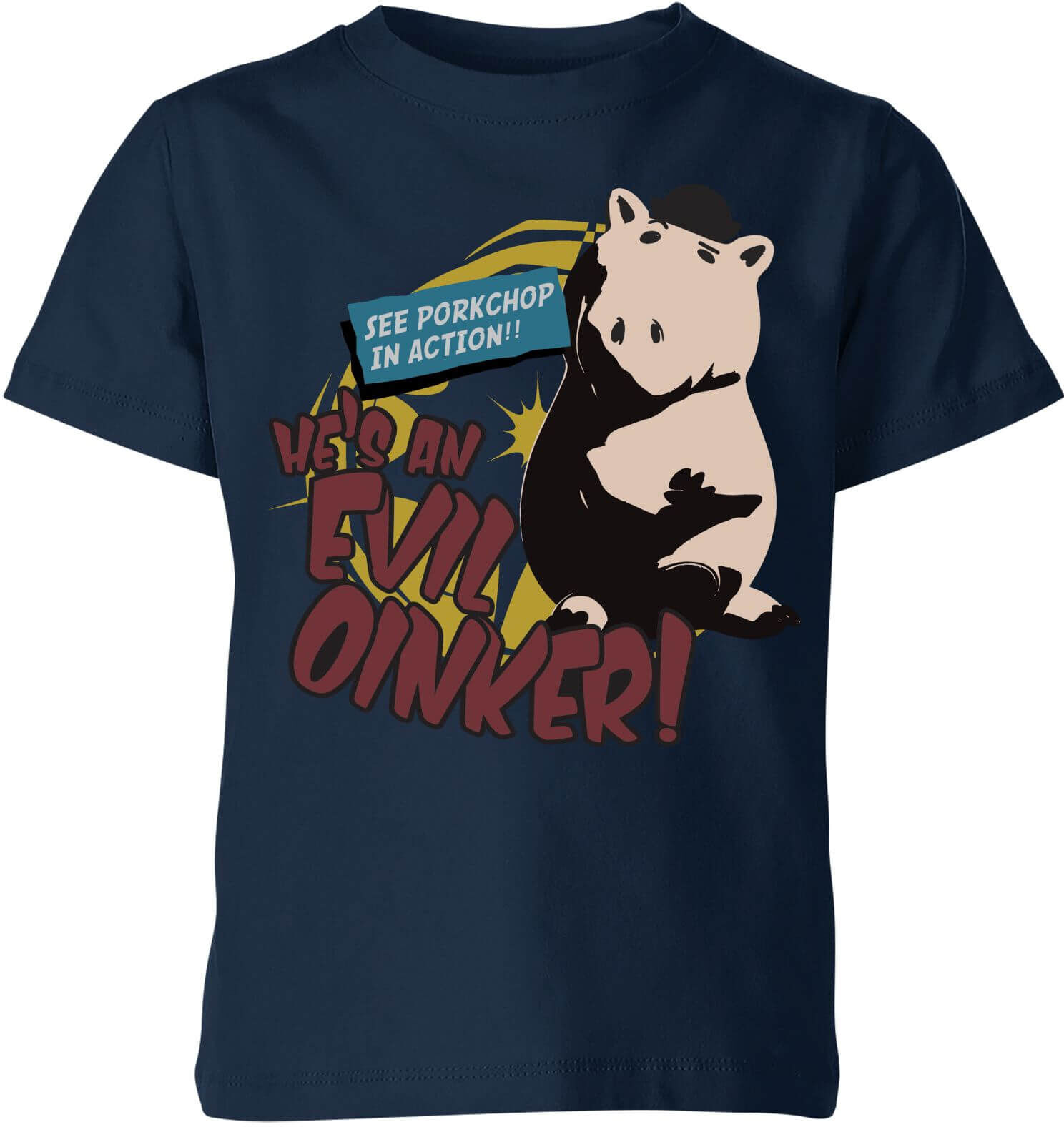 Pixar Toy Story Evil Oinker Kids' T-Shirt - Navy - 5-6 Years - Navy Pixar Toy Story Evil Oinker Kids' T-Shirt - Navy - 5-6 Years - Navy