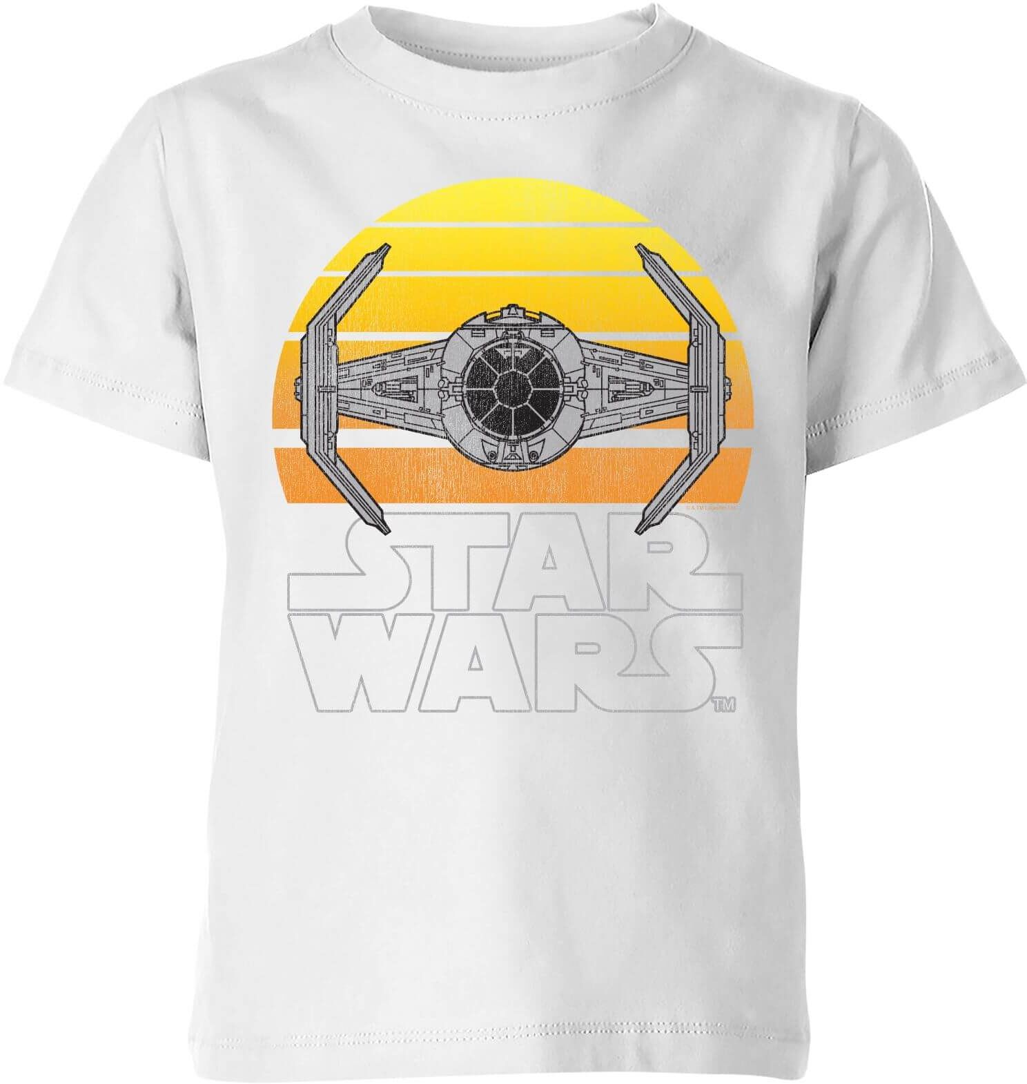 Star Wars Sunset Tie Kids' T-Shirt - White - 3-4 Years - White Star Wars Sunset Tie Kids' T-Shirt - White - 3-4 Years - White