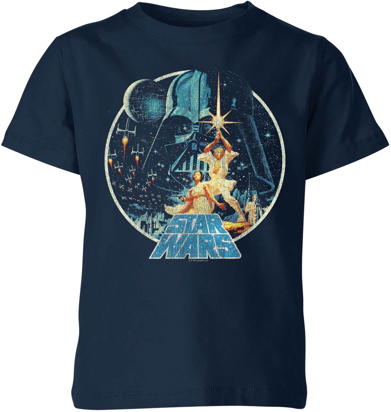 Star Wars Vintage Victory Kids' T-Shirt - Navy - 5-6 Years - Navy Star Wars Vintage Victory Kids' T-Shirt - Navy - 5-6 Years - Navy