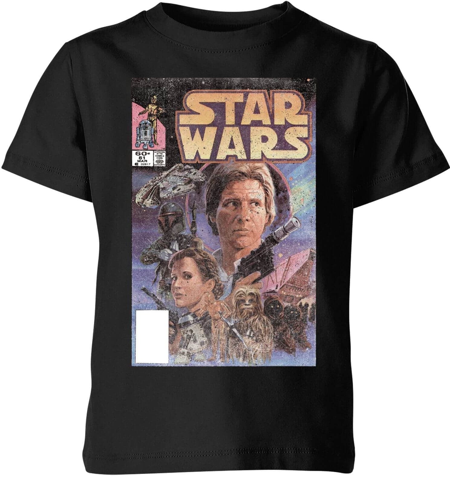 Star Wars Classic Comic Book Cover Kids' T-Shirt - Black - 11-12 Years - Black Star Wars Classic Comic Book Cover Kids' T-Shirt - Black - 11-12 Years - Black