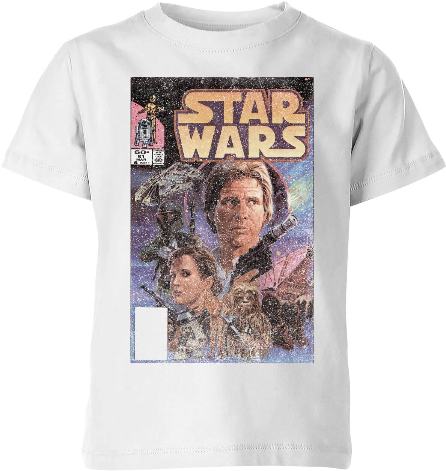 Star Wars Classic Comic Book Cover Kids' T-Shirt - White - 5-6 Years - White Star Wars Classic Comic Book Cover Kids' T-Shirt - White - 5-6 Years - White