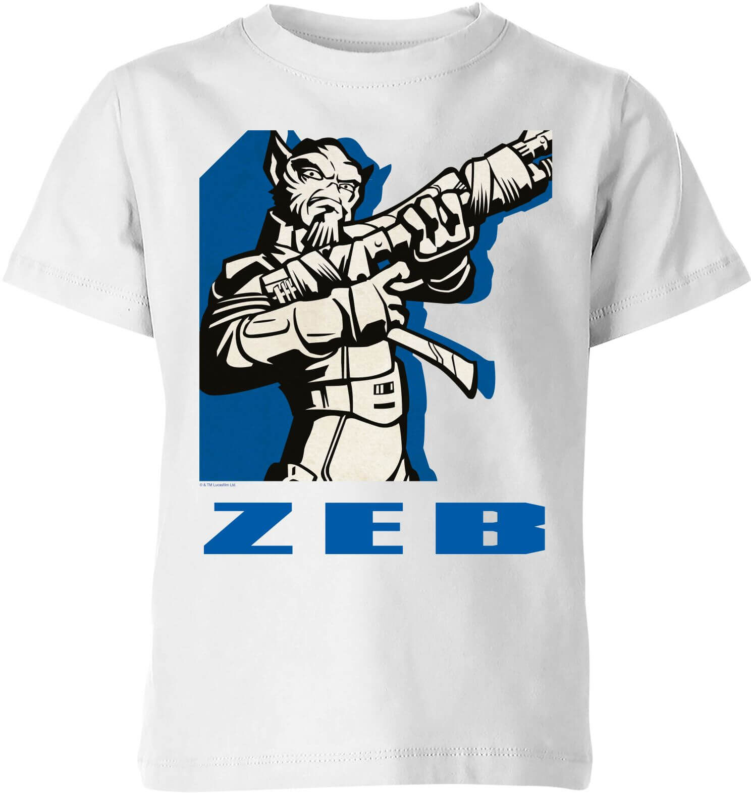 Star Wars Rebels Zeb Kids' T-Shirt - White - 11-12 Years - White Star Wars Rebels Zeb Kids' T-Shirt - White - 11-12 Years - White