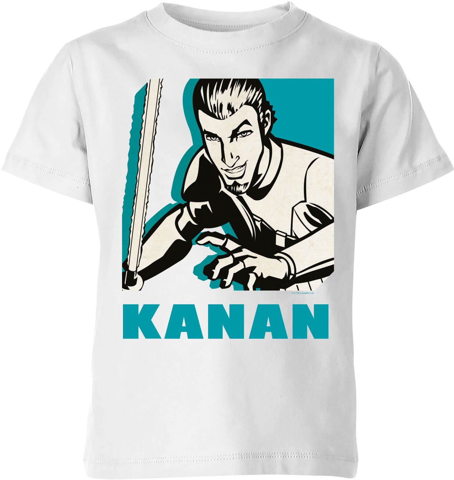 Star Wars Rebels Kanan Kids' T-Shirt - White - 11-12 Years - White Star Wars Rebels Kanan Kids' T-Shirt - White - 11-12 Years - White