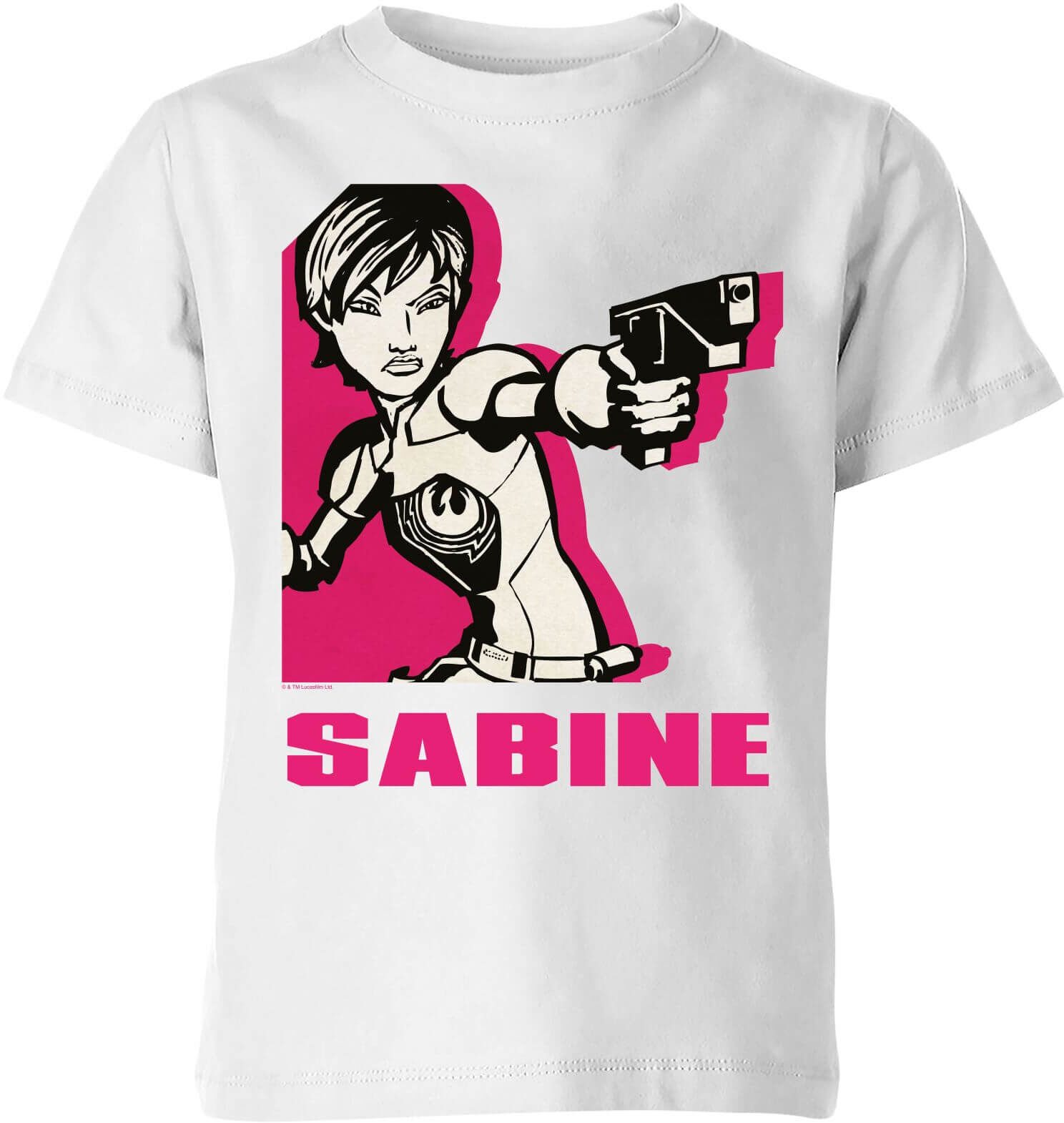 Star Wars Rebels Sabine Kids' T-Shirt - White - 9-10 Years - White Star Wars Rebels Sabine Kids' T-Shirt - White - 9-10 Years - White