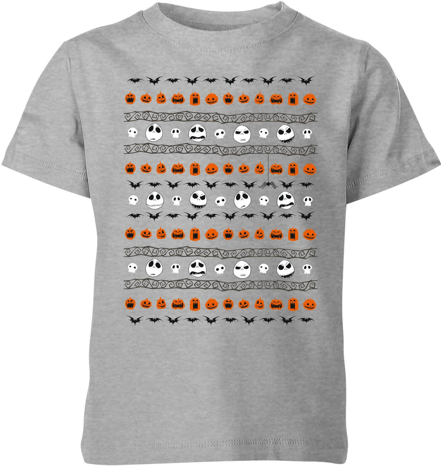Disney The Nightmare Before Christmas Jack Pumpkin Faces Kids' T-Shirt - Grey - 7-8 Years - Grey Disney The Nightmare Before Christmas Jack Pumpkin Faces Kids' T-Shirt - Grey - 7-8 Years - Grey