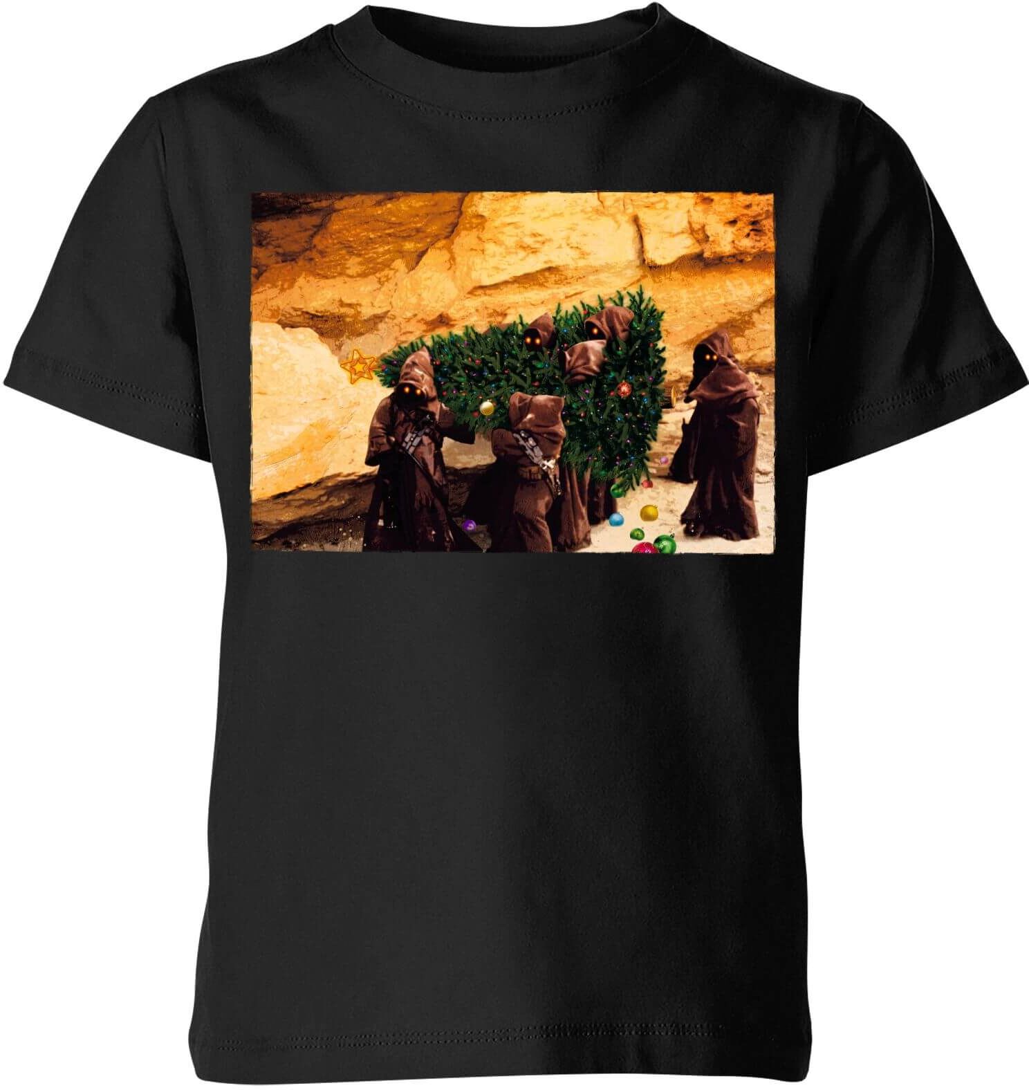Star Wars Jawas Christmas Tree Kids' Christmas T-Shirt - Black - 7-8 Years - Black Star Wars Jawas Christmas Tree Kids' Christmas T-Shirt - Black - 7-8 Years - Black